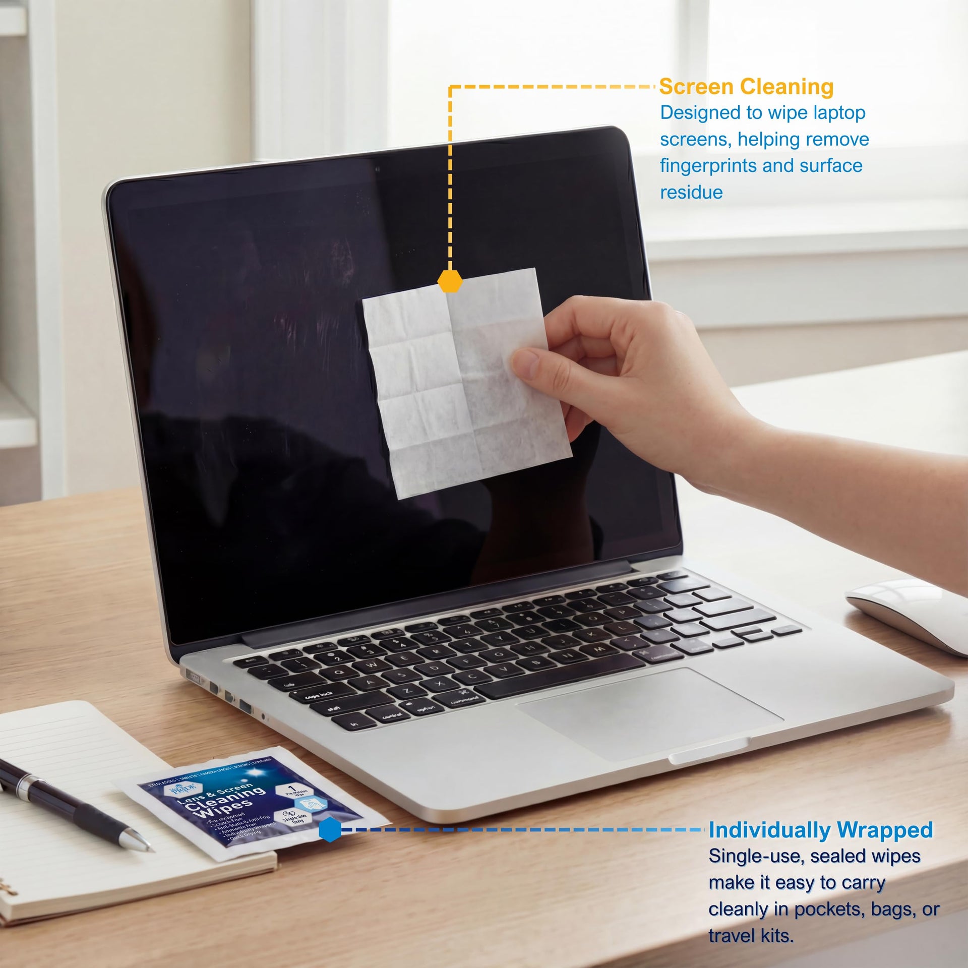 Anti Fog Lens and Screen Cleaning Wipes for Eyeglasses