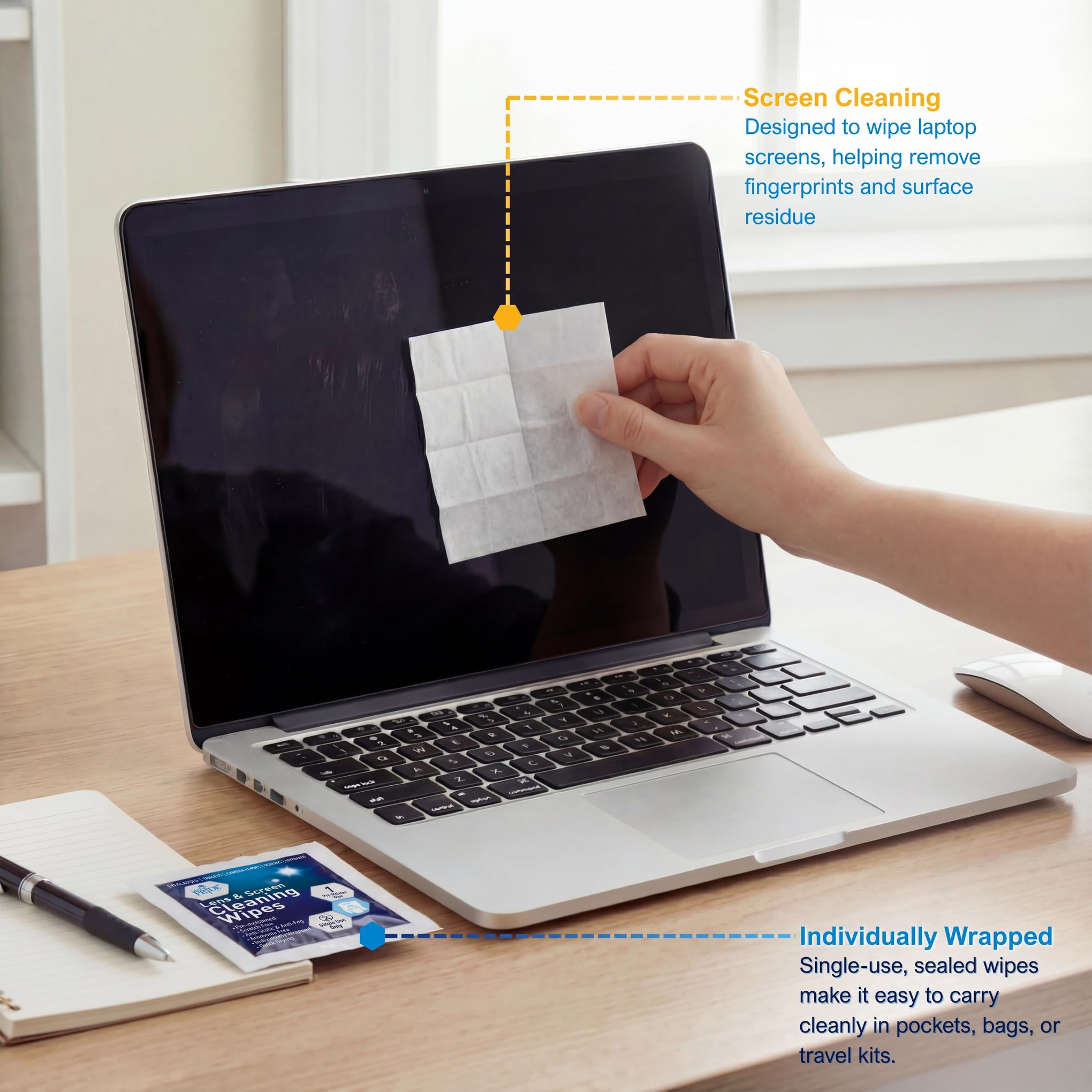Anti Fog Lens and Screen Cleaning Wipes for Eyeglasses