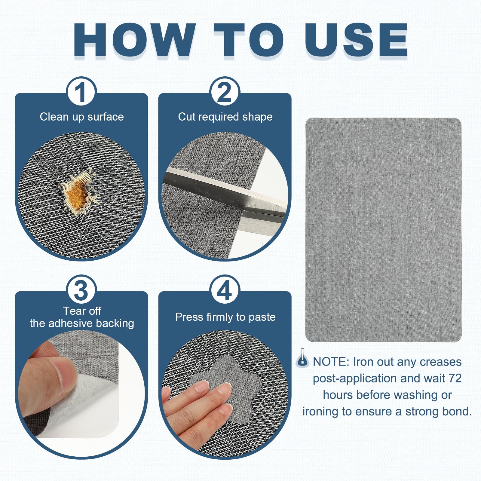8x11 Inch Linen Repair Patches (2 Count)