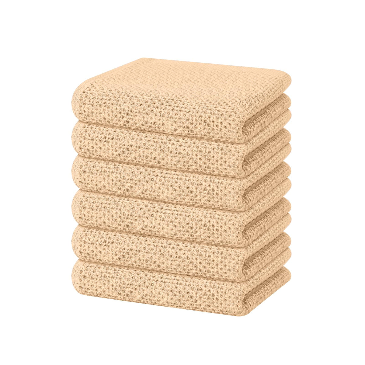 100% Cotton Waffle Weave Kitchen Dish Towels 6 (6 Count)