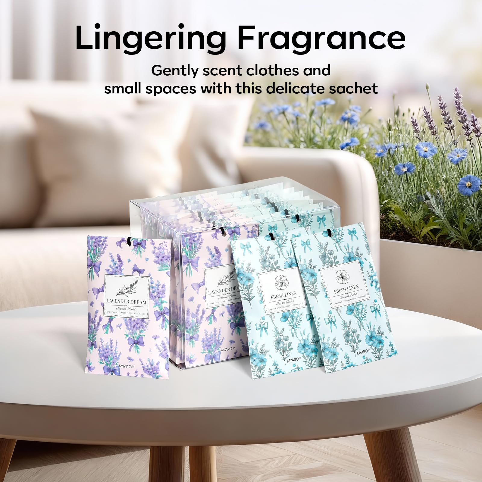 20Pcs Lavender Linen Scented Sachets (20 Count)