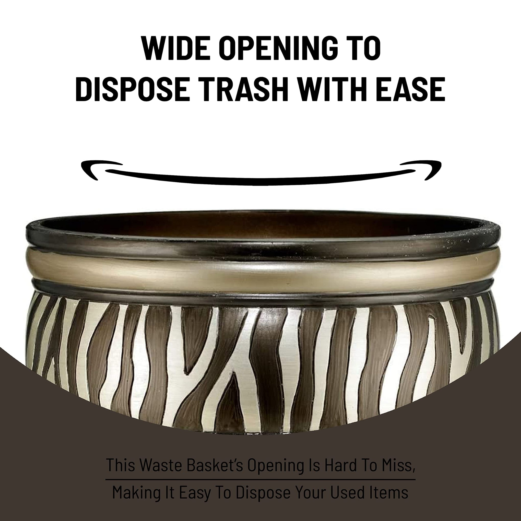 Decorative Trash Can for Bathroom