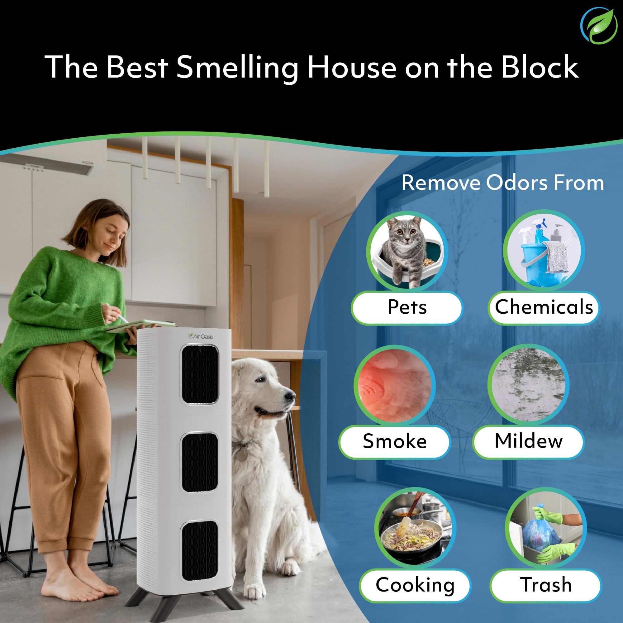 iAdaptAir 2.0 H13 HEPA Filter Air Purifier Reduces 99% of Viruses
