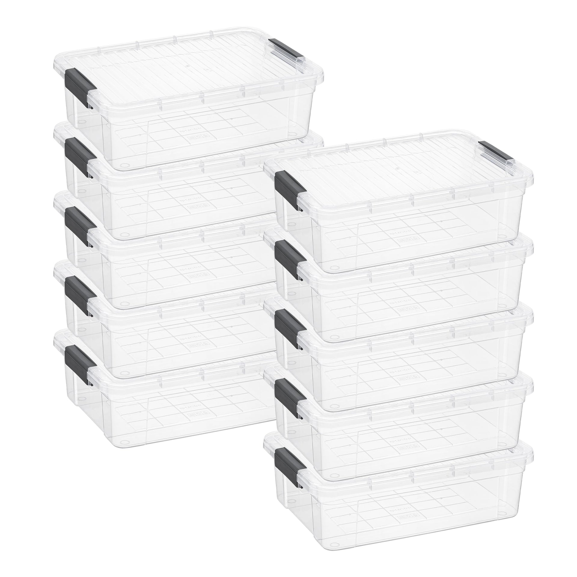 13.7 Quart Clear Plastic Storage Bin with Lid (10 Count)