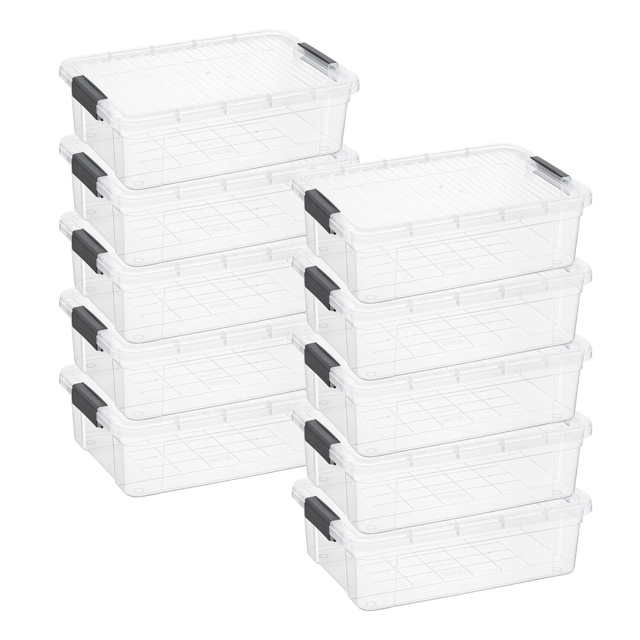 13.7 Quart Clear Plastic Storage Bin with Lid (10 Count)