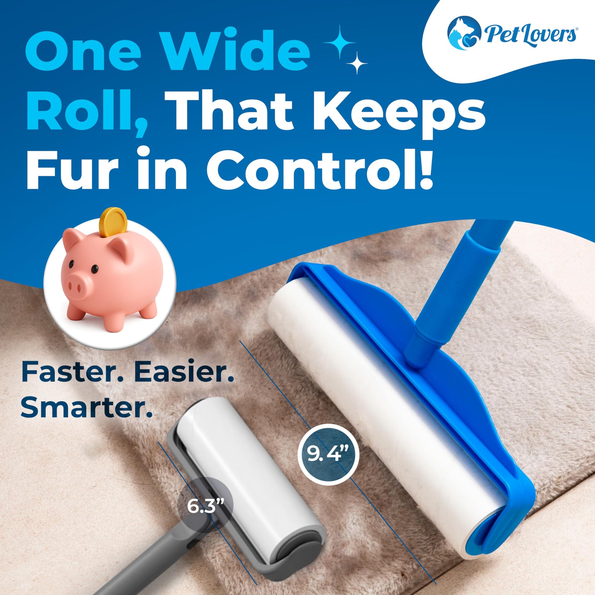Extra Sticky Floor Lint Roller 4 Pack of Refills Only