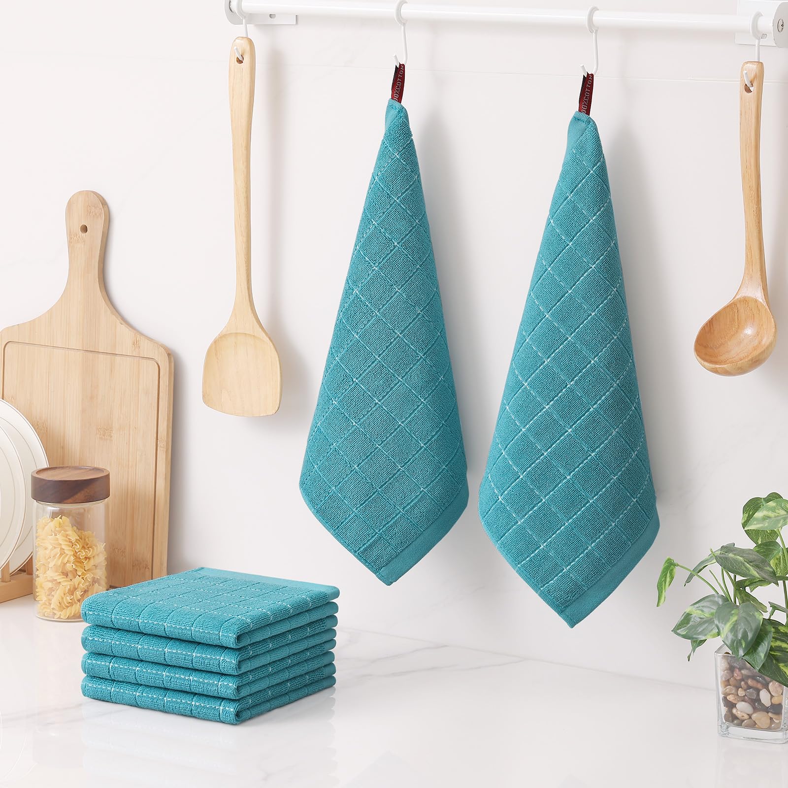 100% Cotton Terry Kitchen Dish Cloths (8 Count)