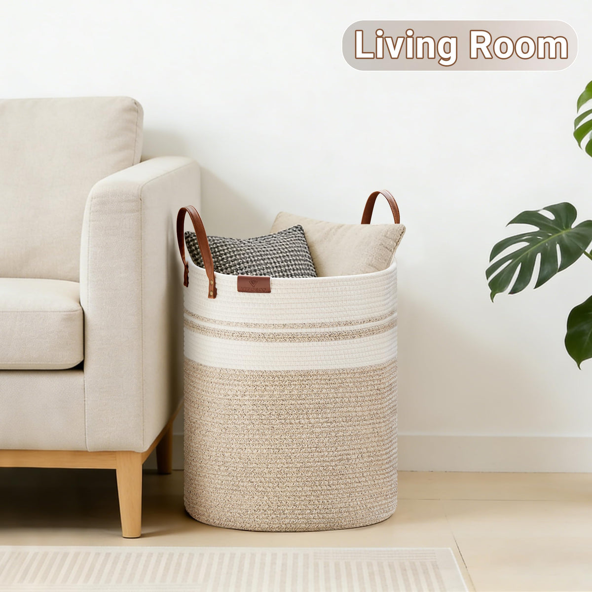 100L Tall Woven Rope Laundry Hamper (3381.4023 Fl Oz) - ModHome Supplies