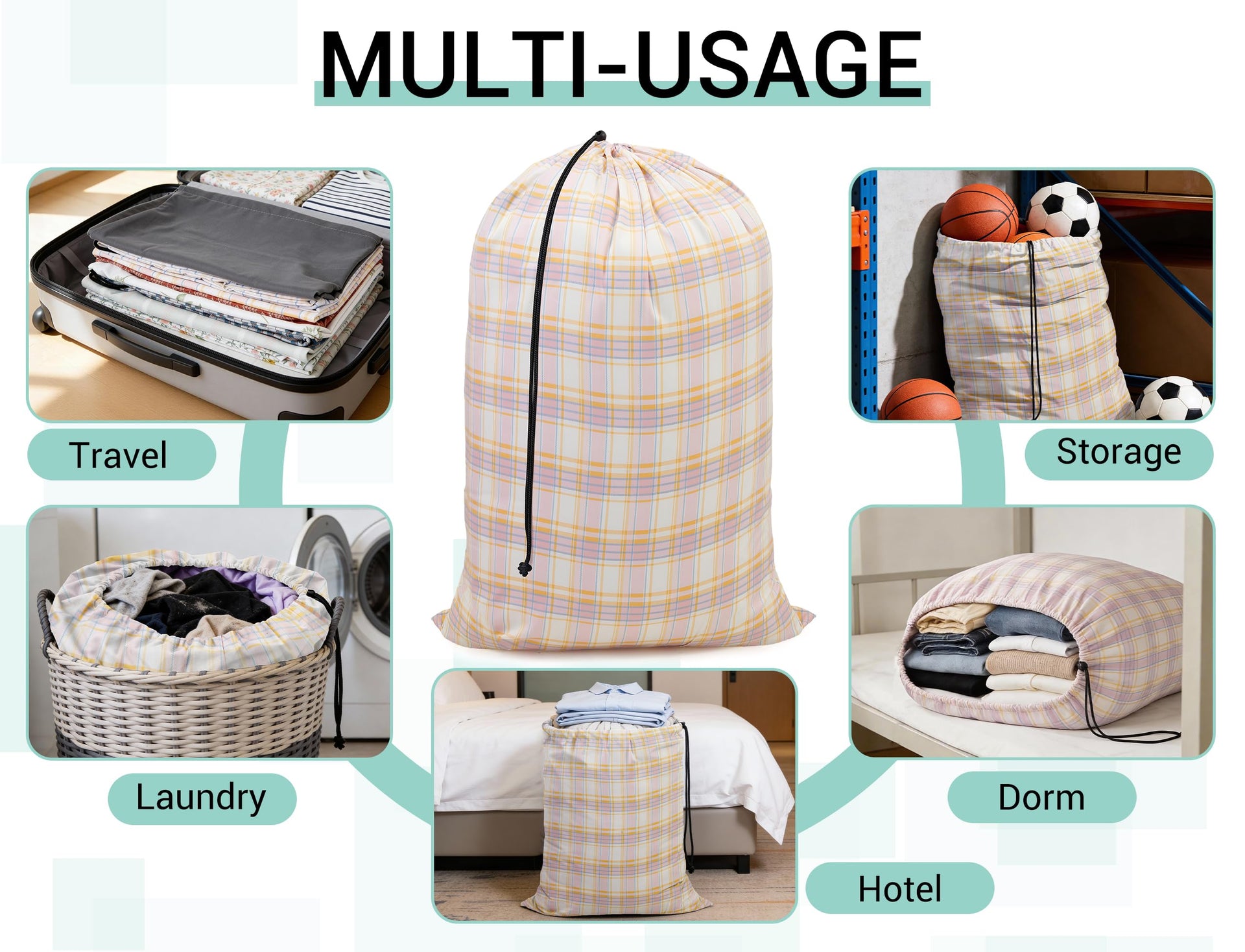 Bulk Travel Laundry Bag (24 Count)