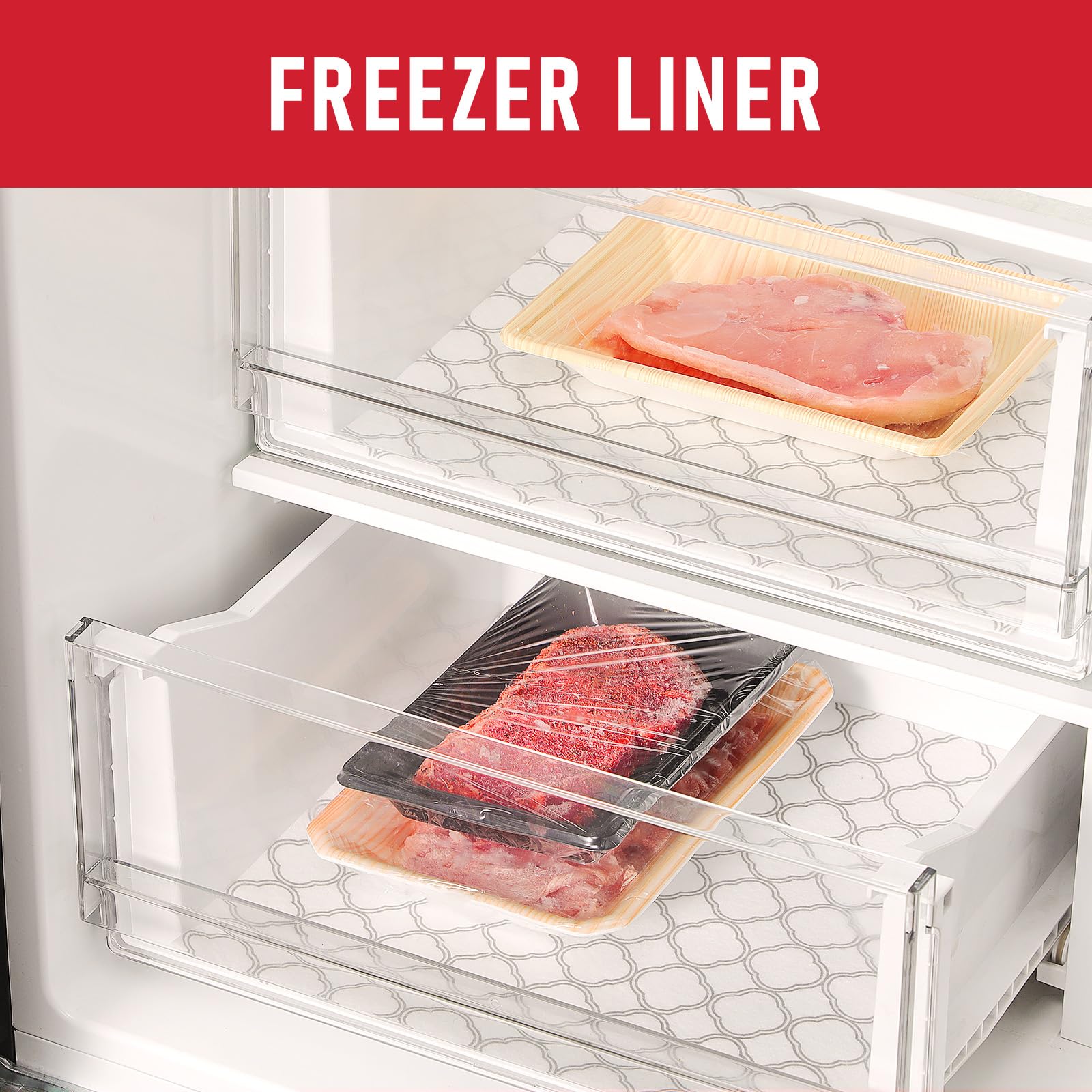 Refrigerator Shelf Liners for French Door Fridge (637.2 sq in)