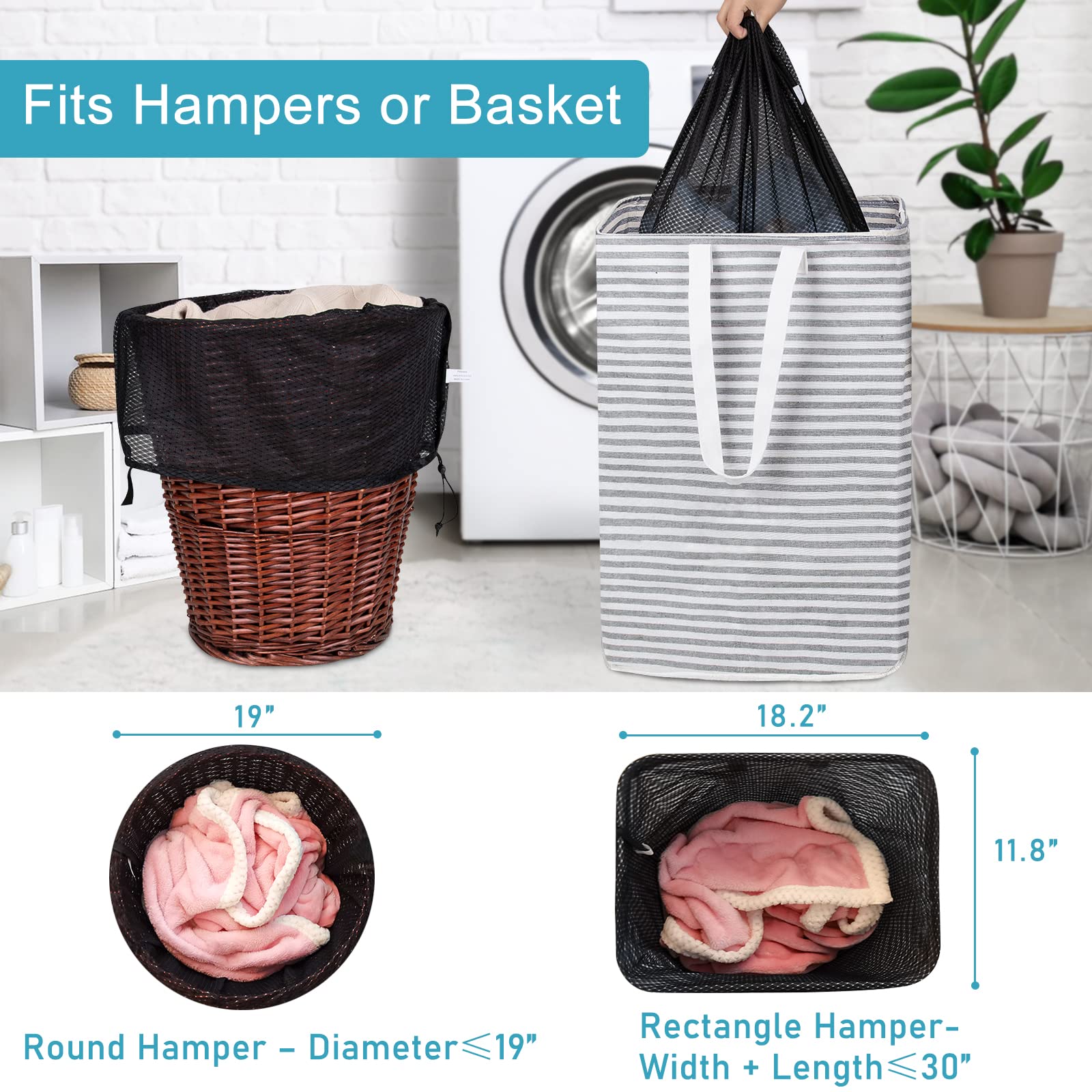 2 Pack Heavy Duty Diamond Mesh Laundry Bag (2 Count)
