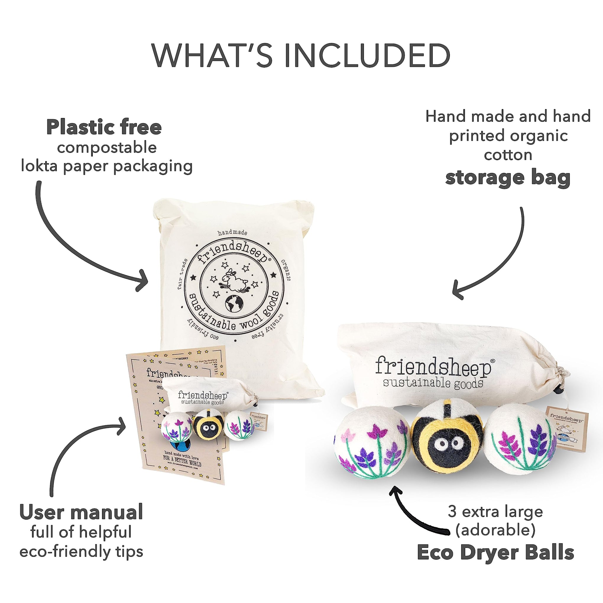 Wool Dryer Balls (3 Count)