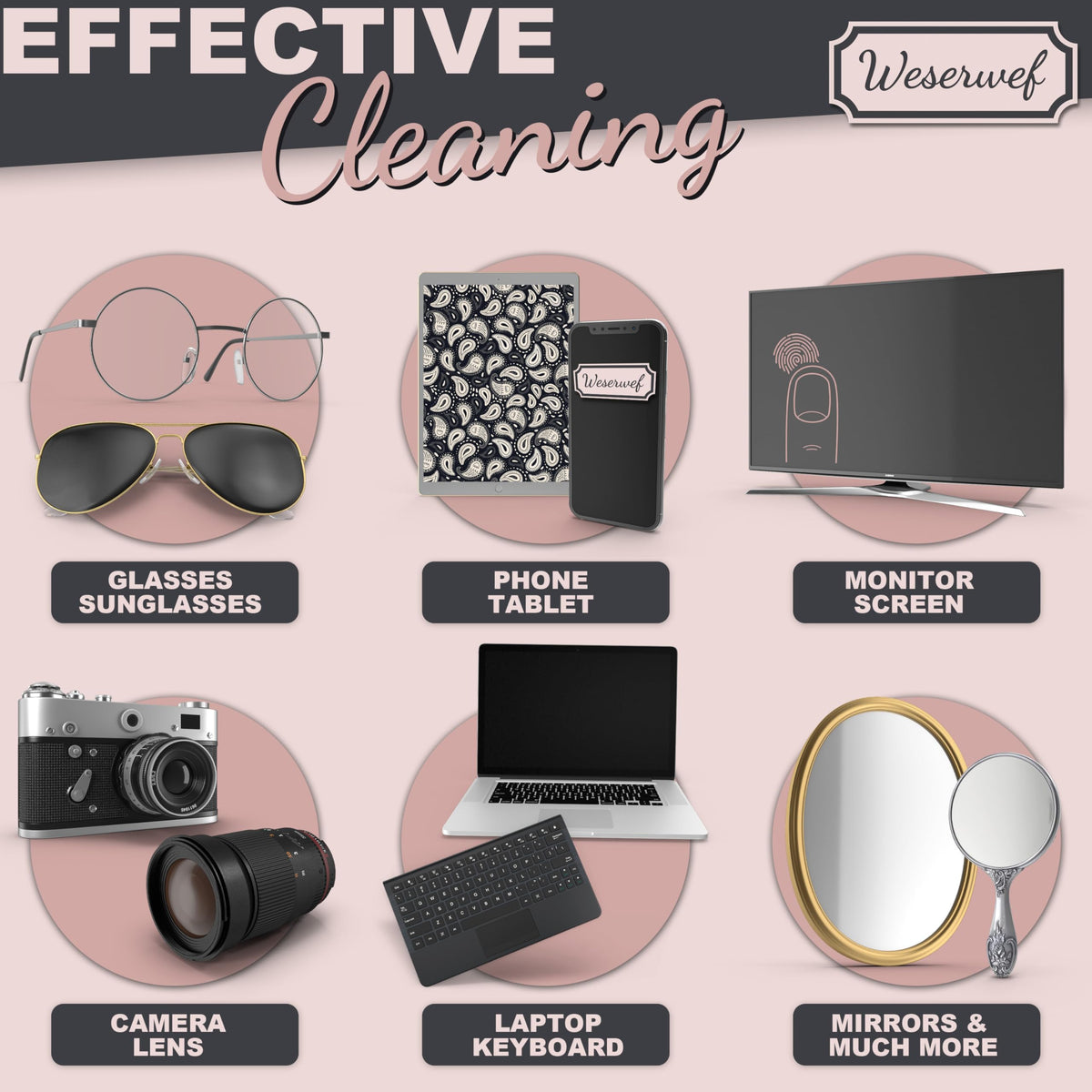 Design Microfiber Glasses Cleaning Cloth