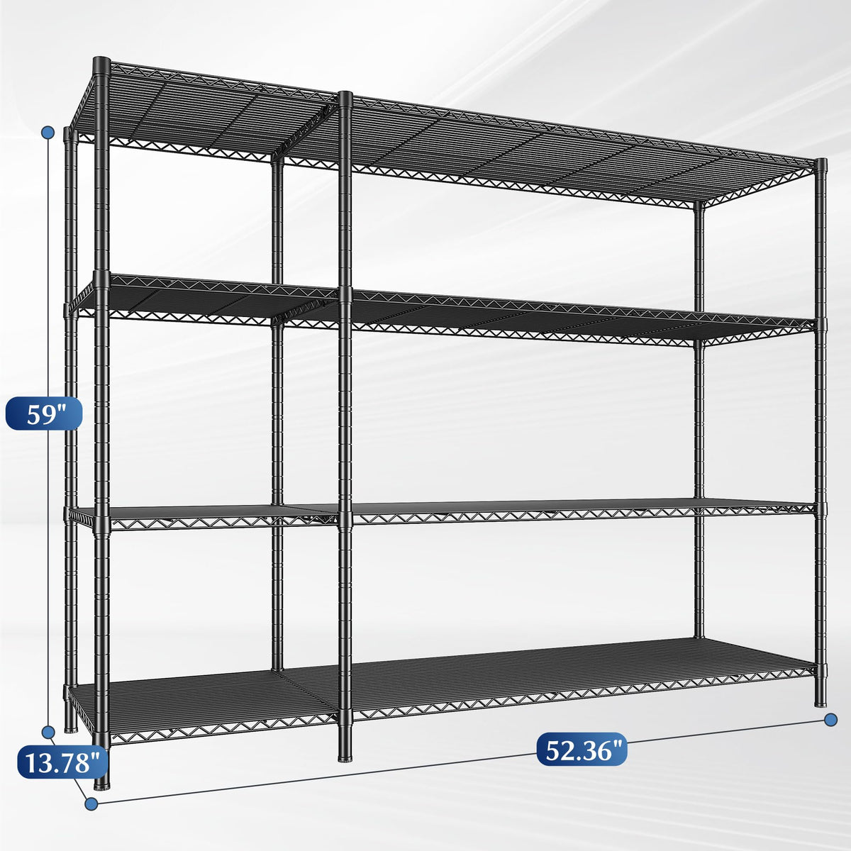 52.4W Wire Shelving Rack (2 Count)