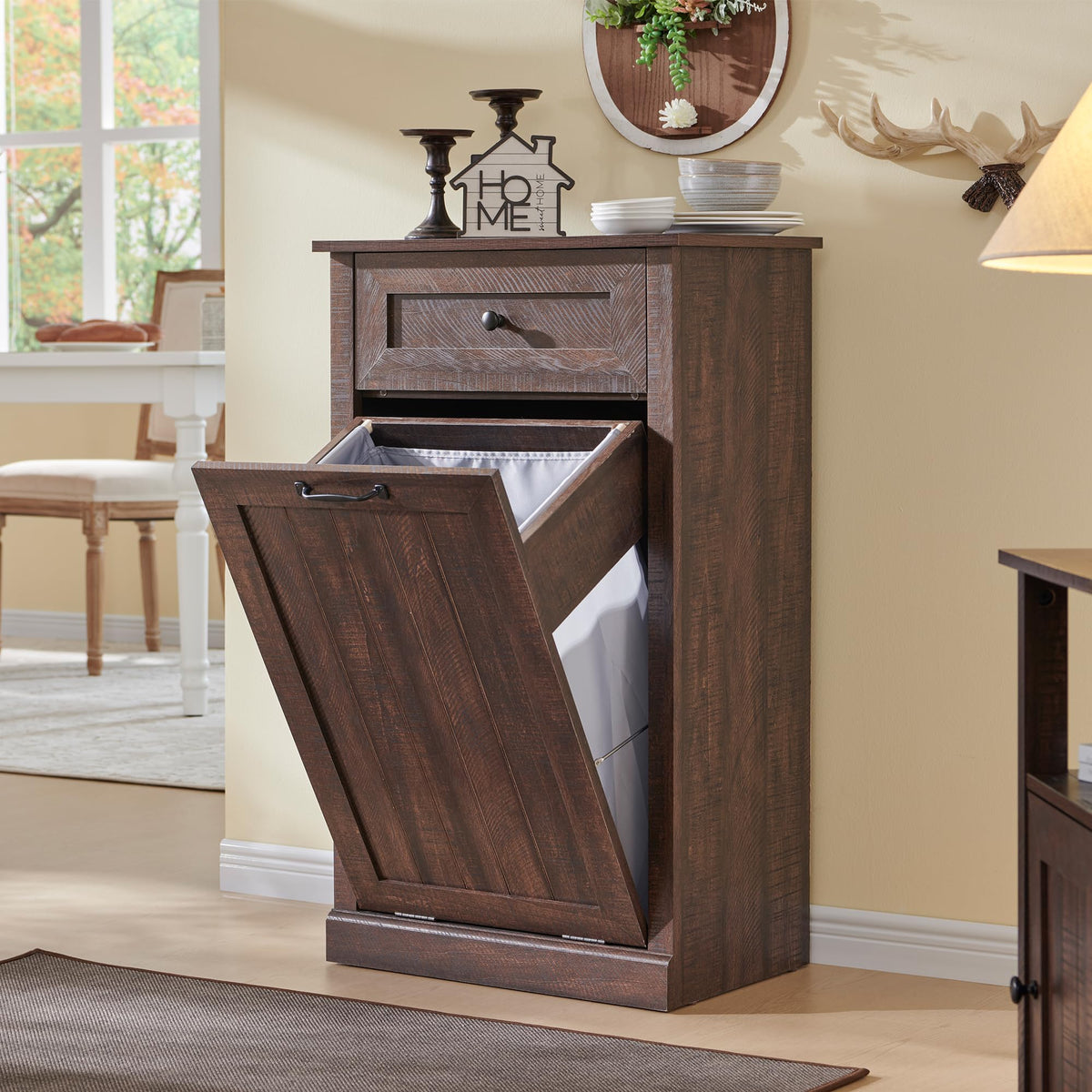 Tilt Out Laundry Hamper Cabinet