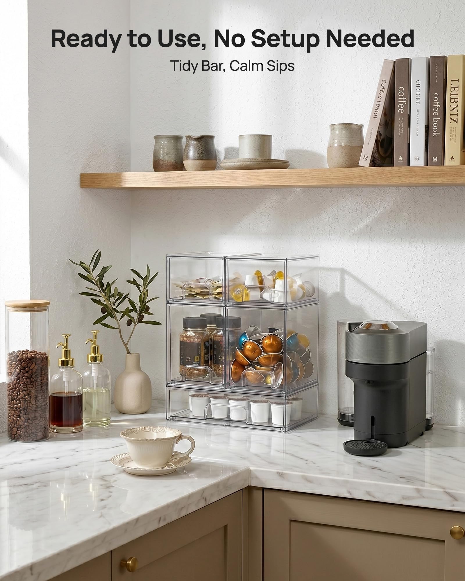 Clear Stackable Storage Drawers Set of 7 (7 Count)