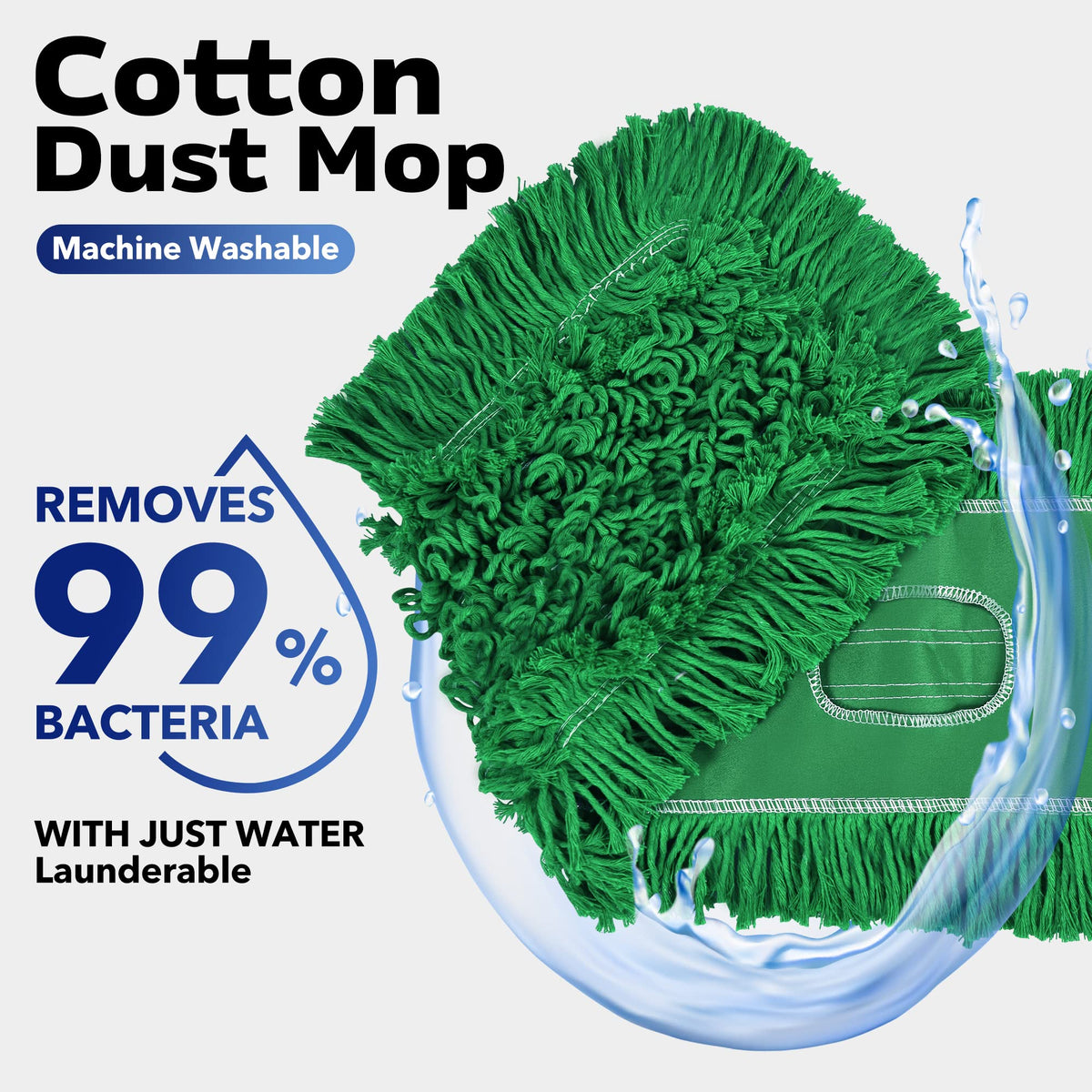 Matthew Cleaning 36'' Industrial Strength Cotton Dust Mop Refill Washable Replacement Heads for Residential & Commercial Use Fit Standard Dust Mop Frames - ModHome Supplies
