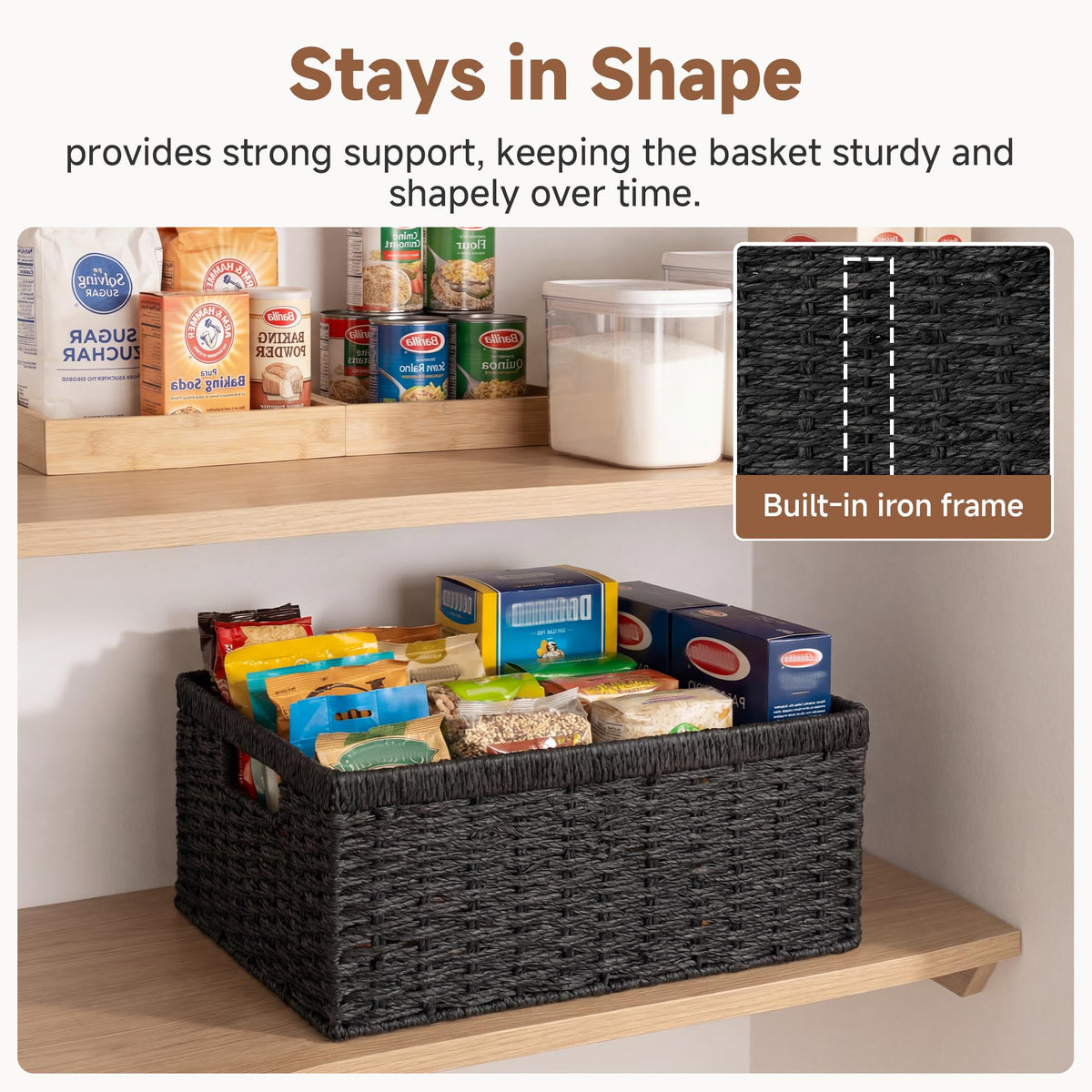 Wicker Storage Baskets for Organizing (2 Count)