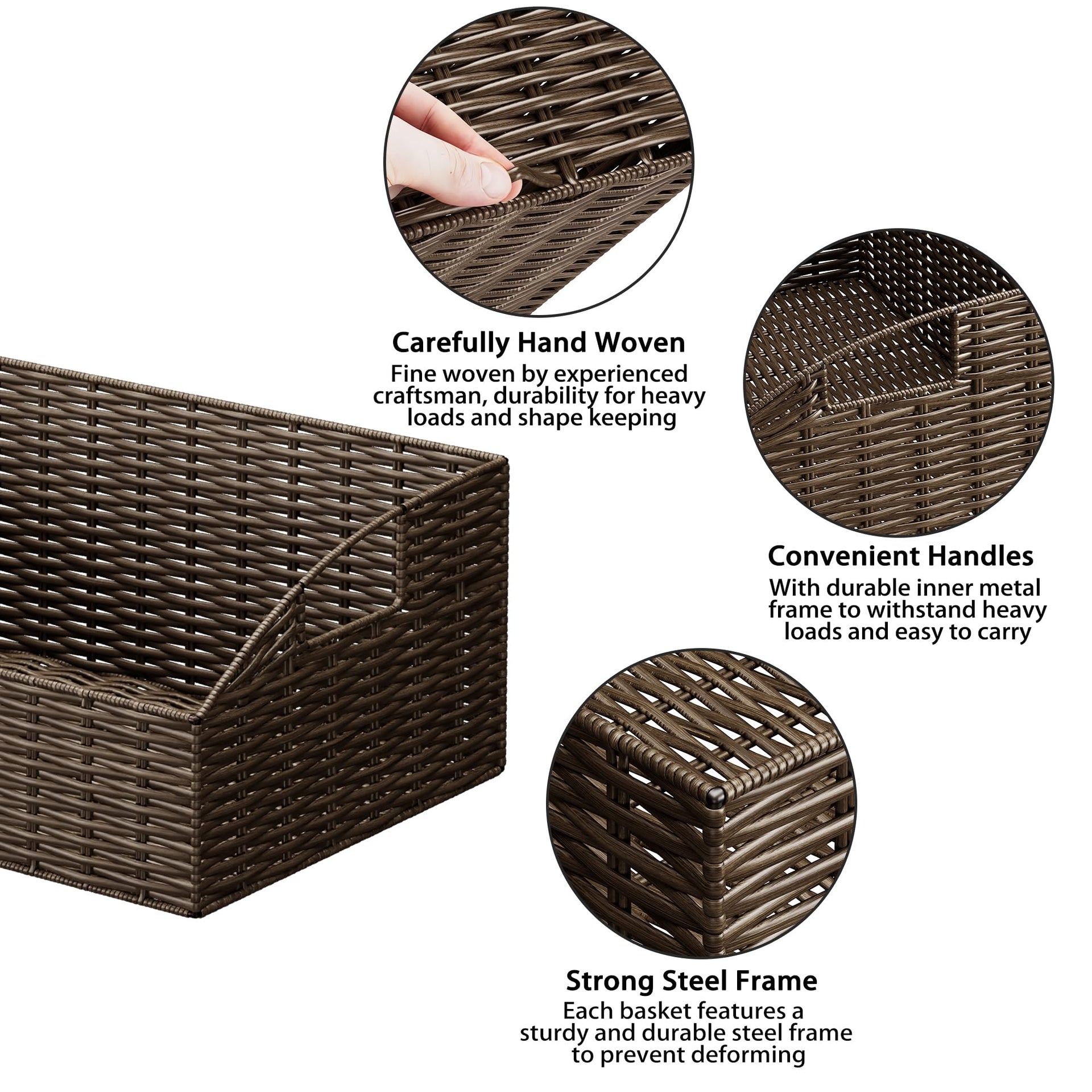 Pantry Baskets for Organizing (3 Count)