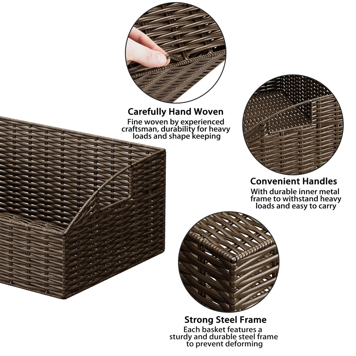 Pantry Baskets for Organizing (3 Count)