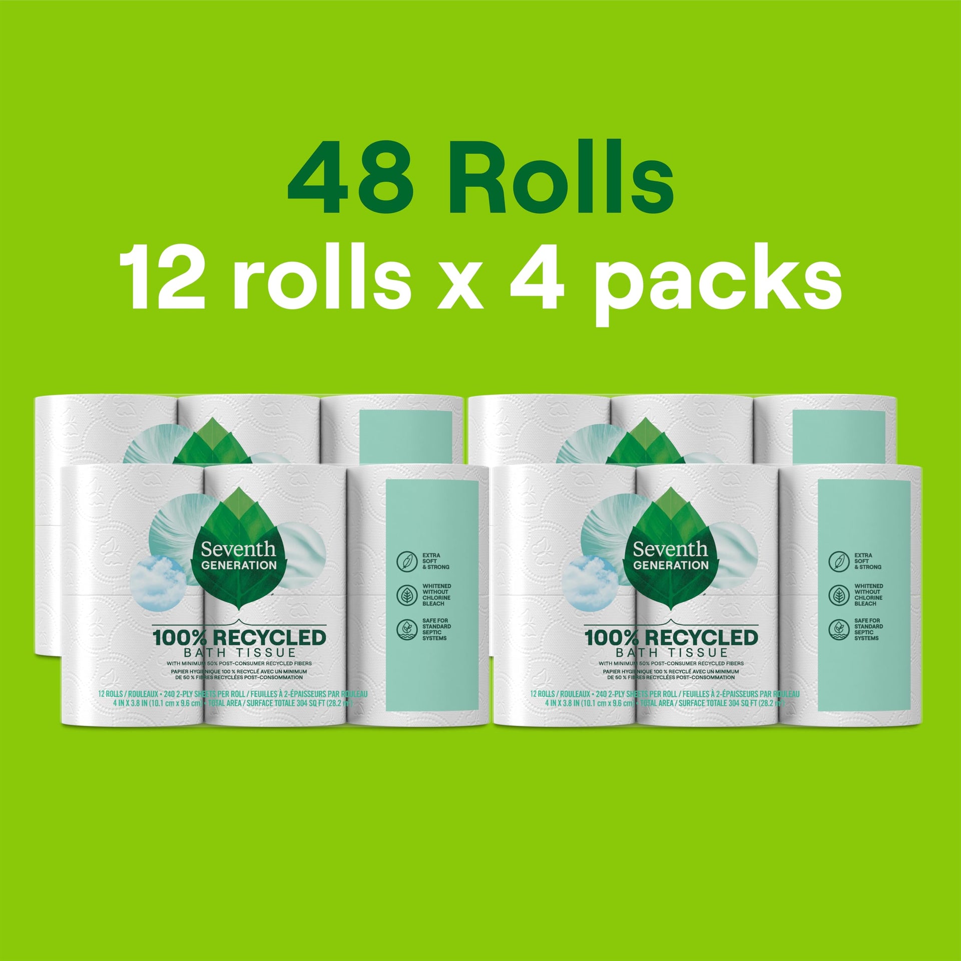 Toilet Paper 100% Recycled 2 (48 Count)