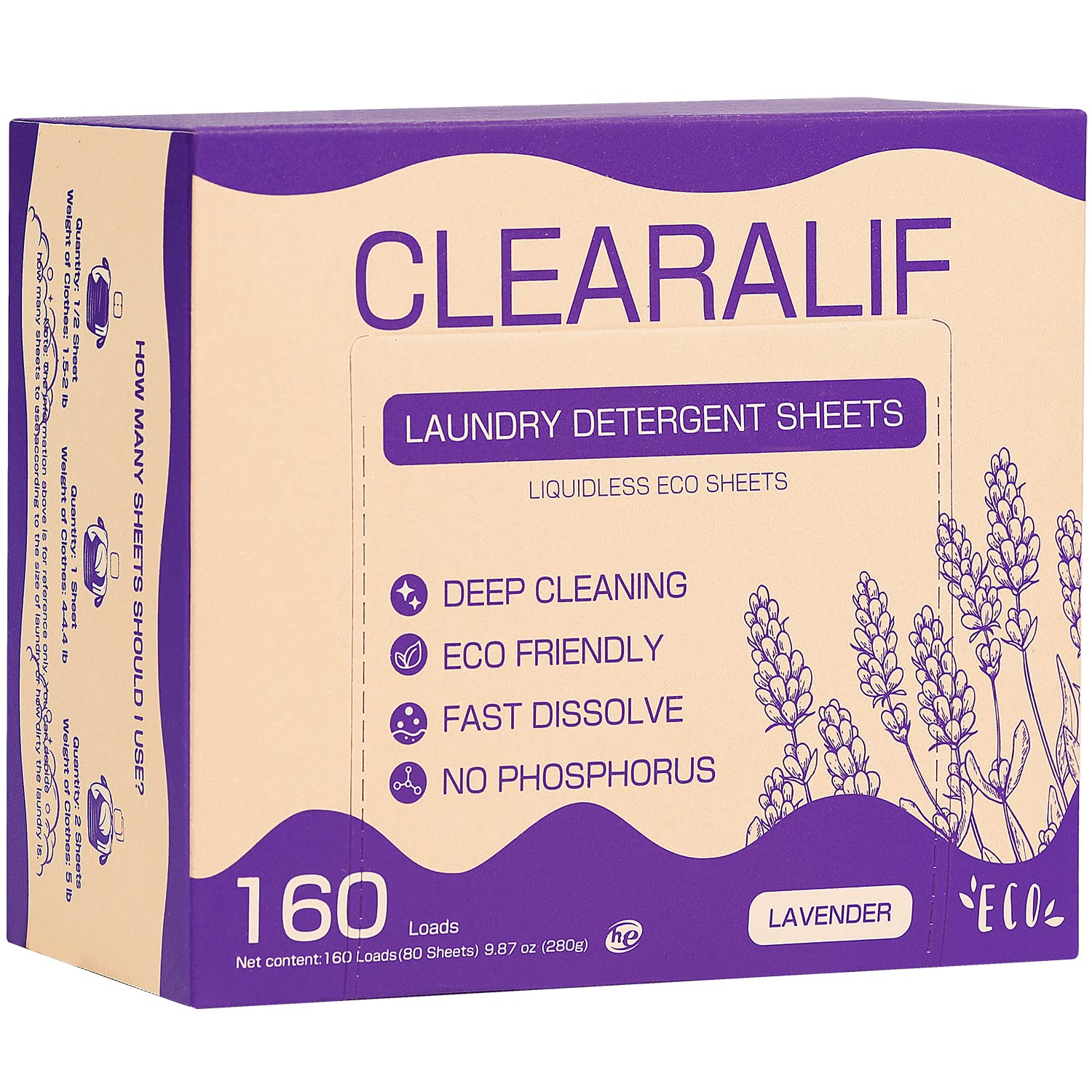 Laundry Detergent Sheets 80 Sheets (160 Count)