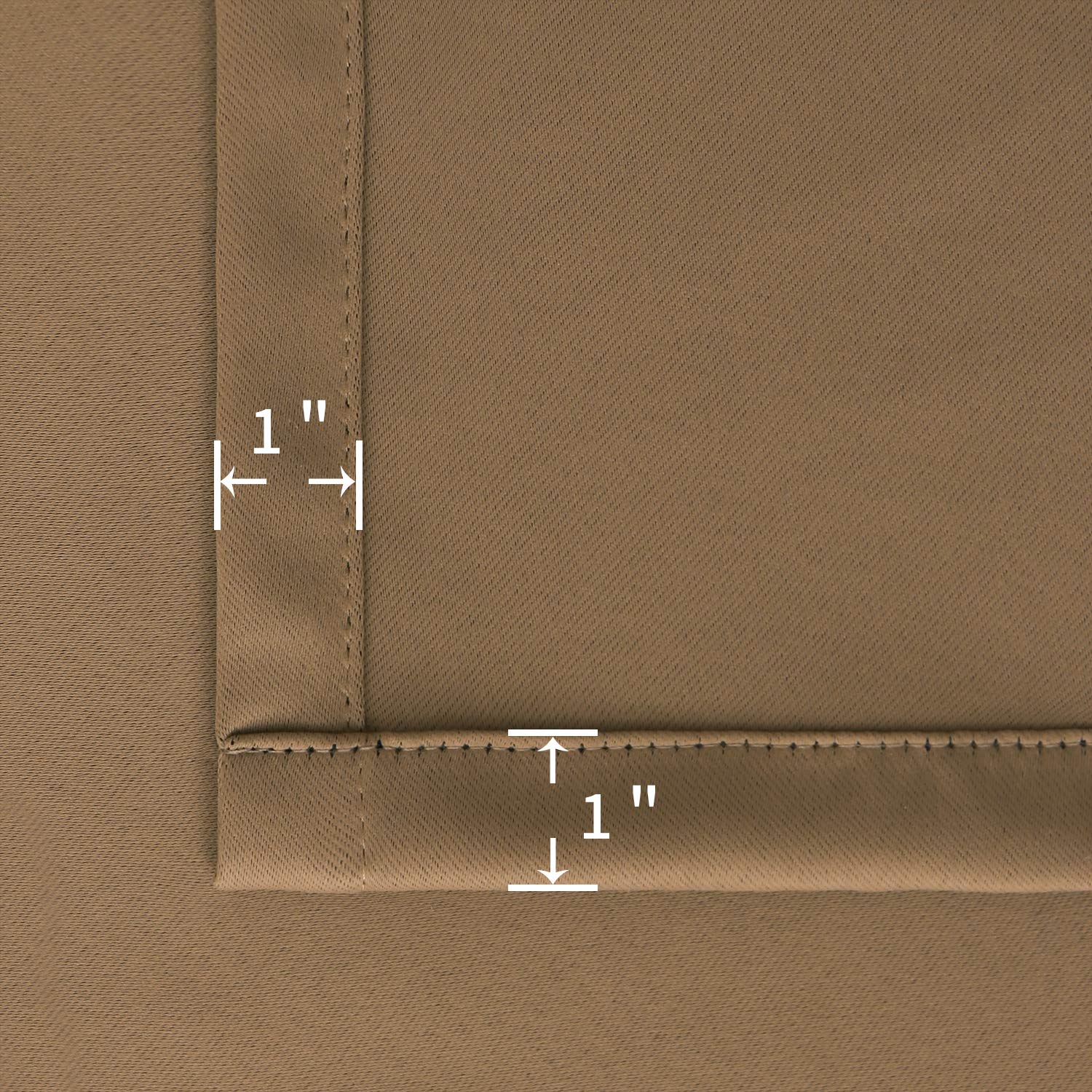Taupe Blackout Curtains 40 Inches Length (2 Count)