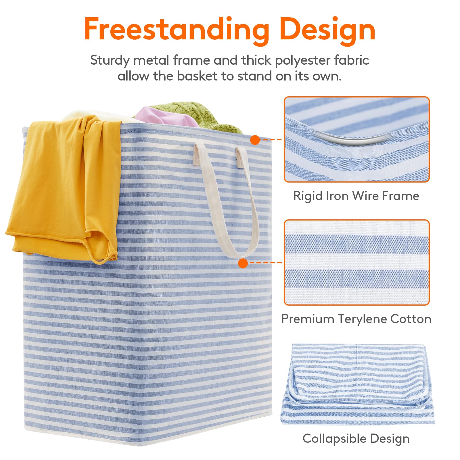 2 Pack Laundry Basket 100L Each (2 Count)