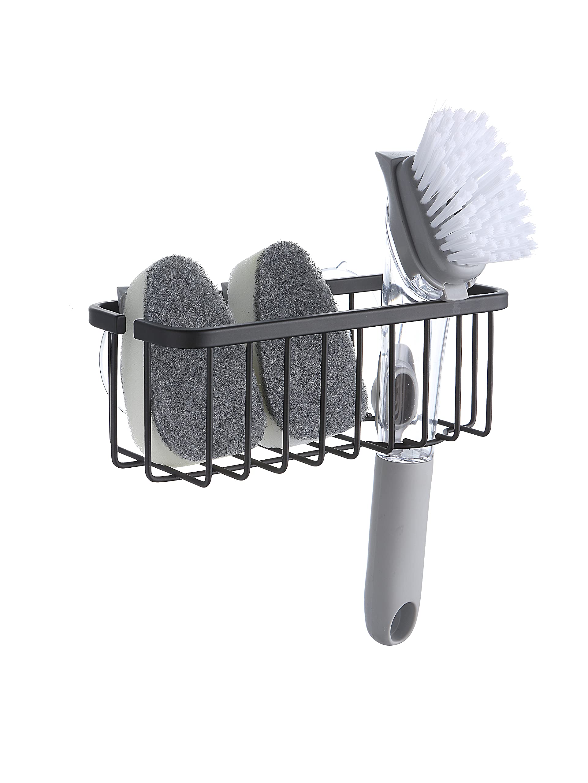 NeverRust Deluxe Kitchen & Bathroom Sink Sponge Holder Organizer with Adhesive Mount