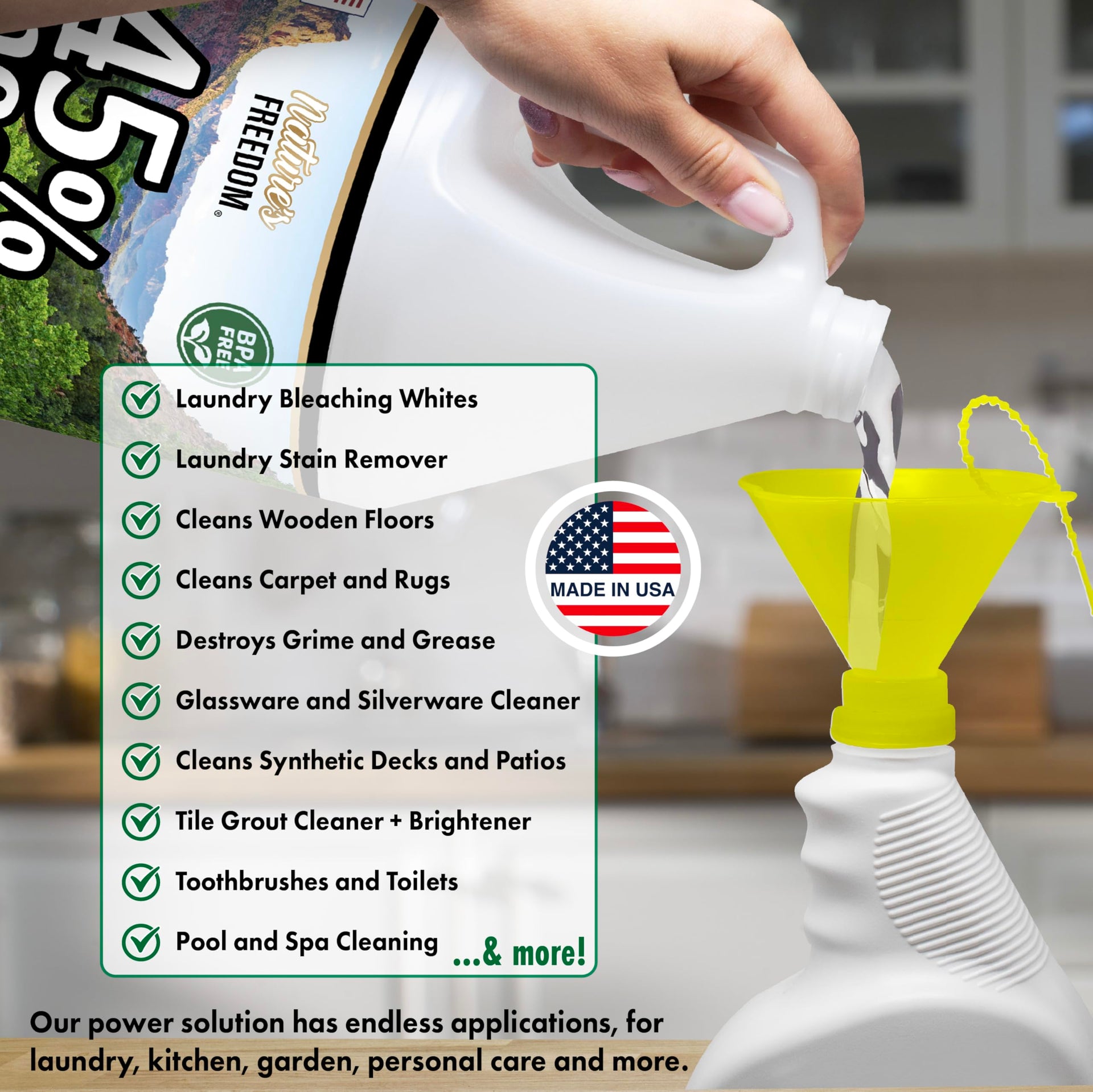 4 Gallons Extra Strength Vinegar 45% with Funnel (512 Fl Oz)