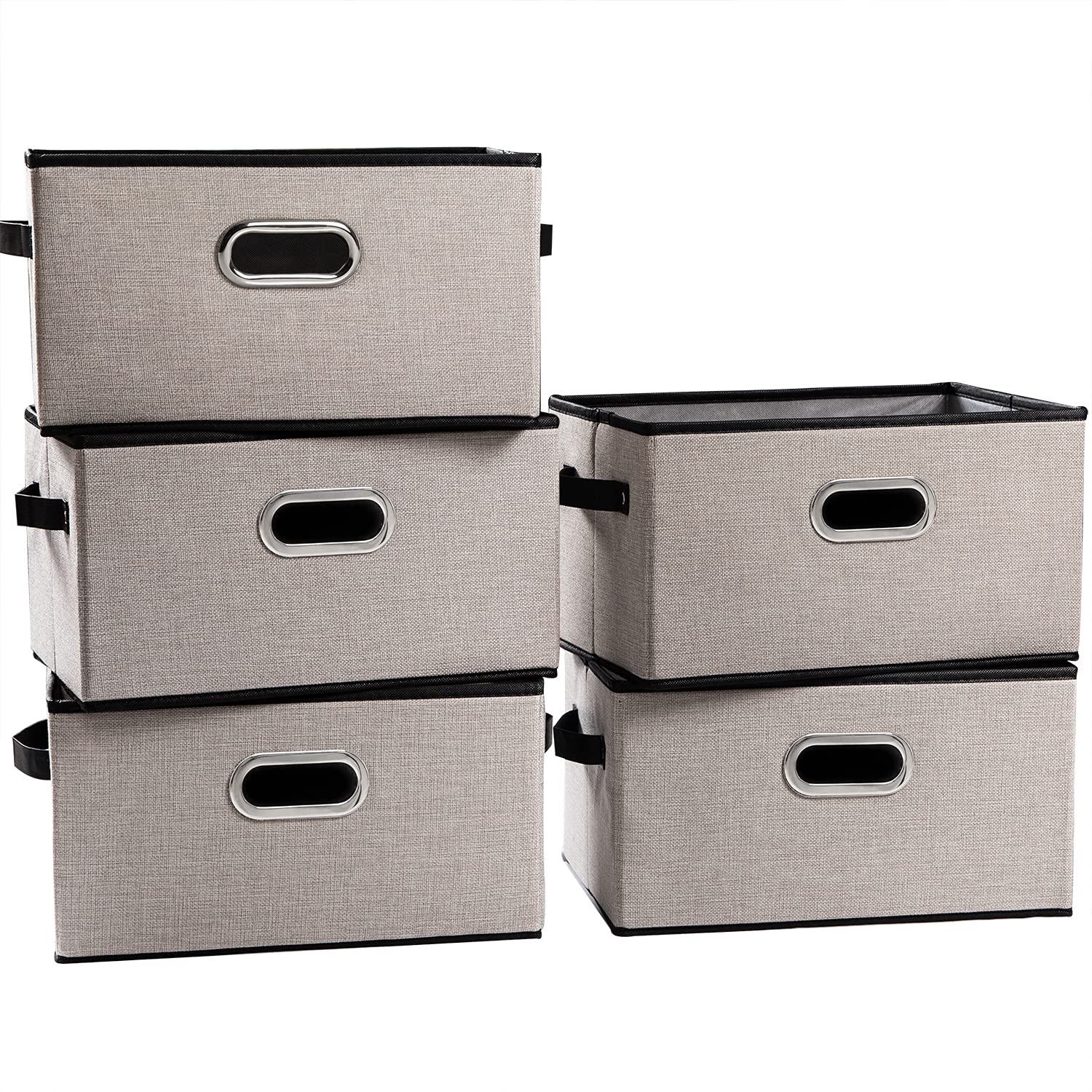 Large Fodable Storage Bins for Closet [5 (5 Count)