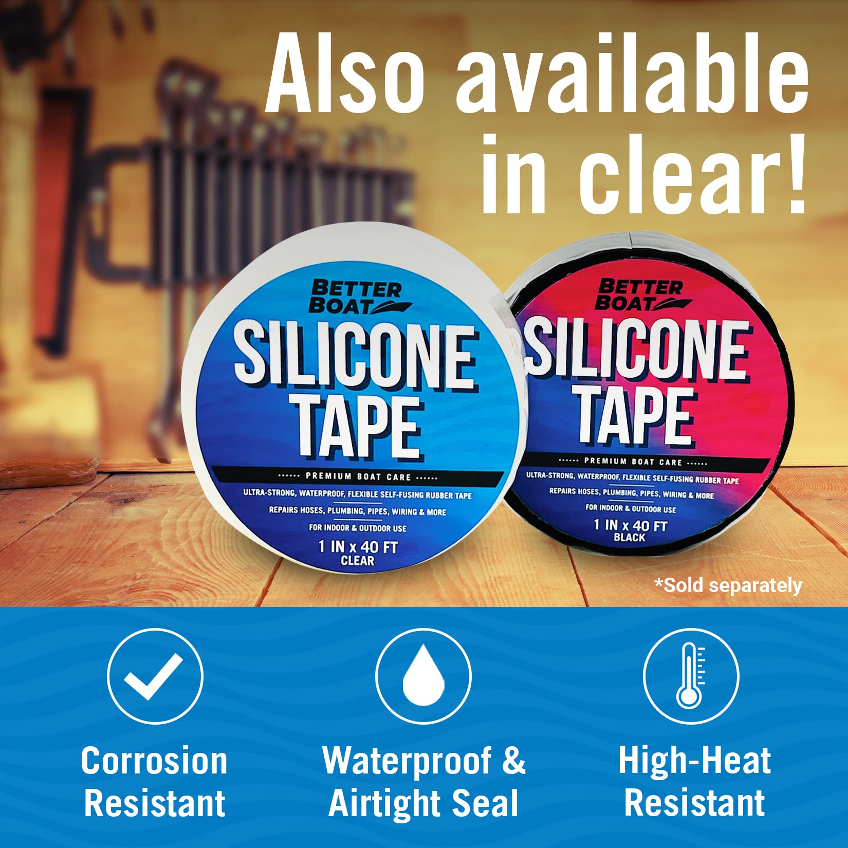 Self Fusing Silicone Tape Waterproof Black (40 Foot)