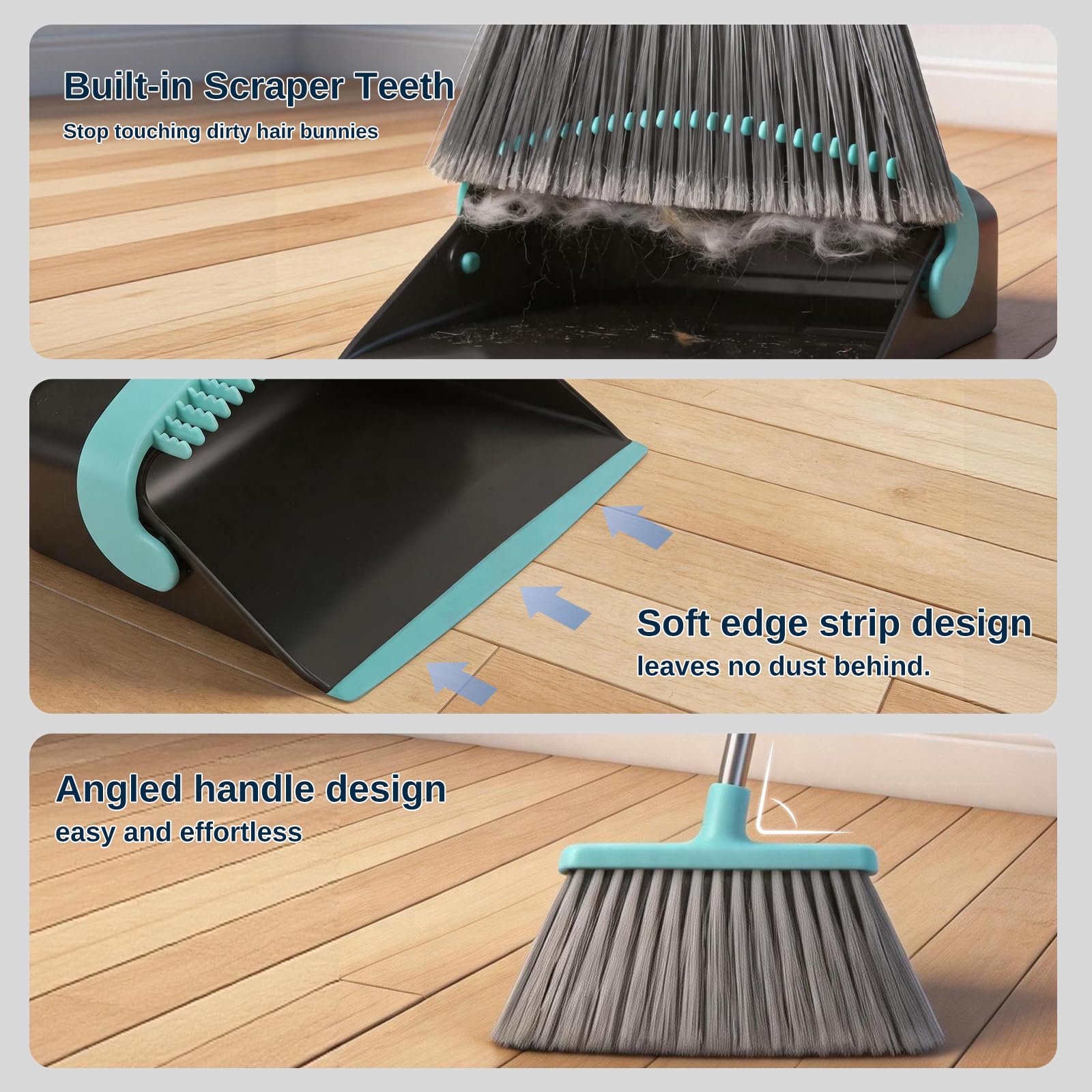 Broom with Dustpan Combo Set