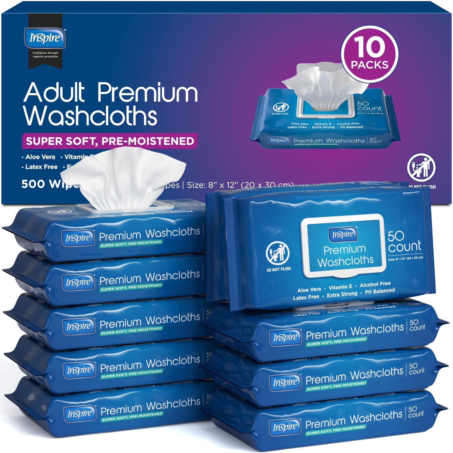 Adult Wet Wipes (500 Count)
