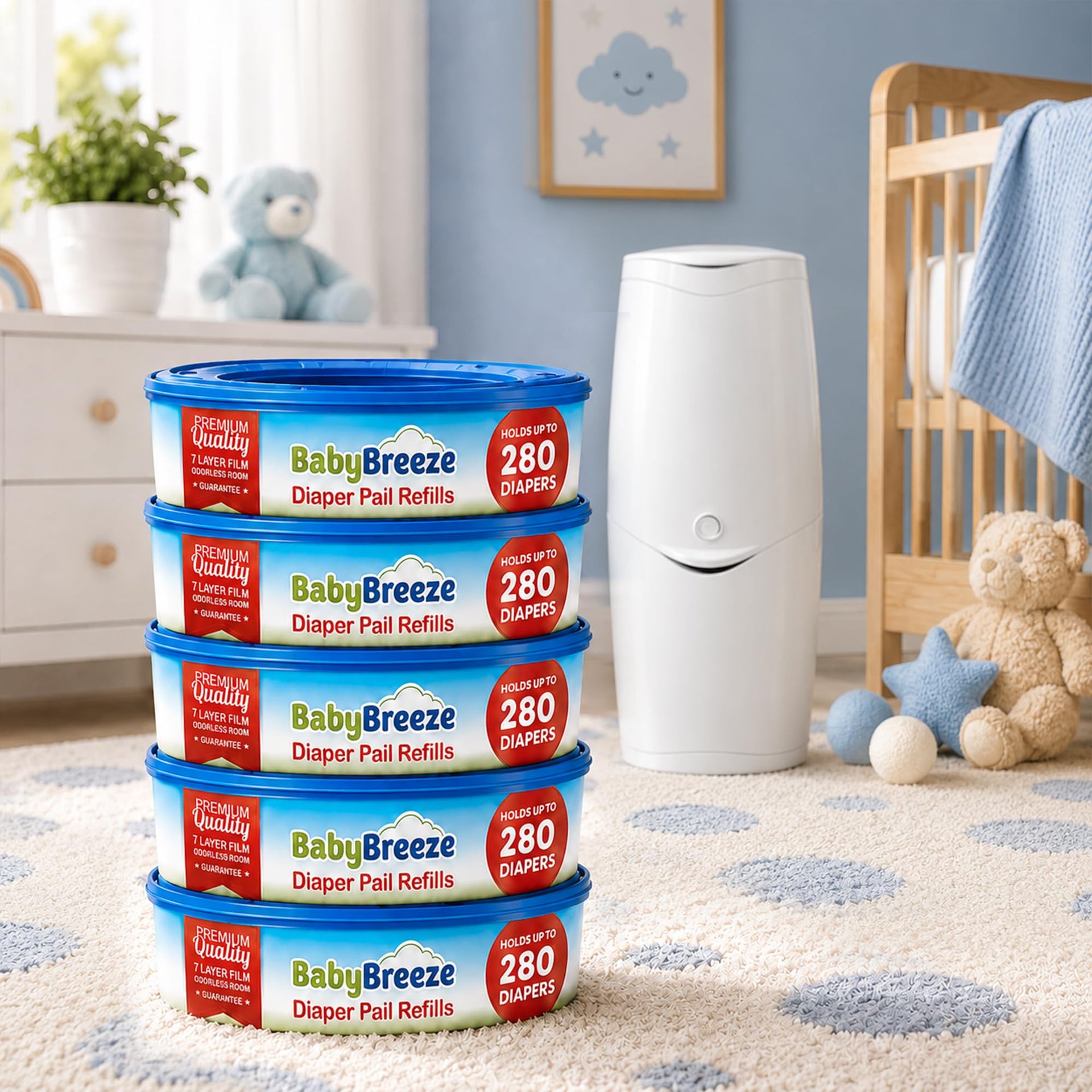 Diaper Pail Refill Bags for Diaper Genie (1400 Count)