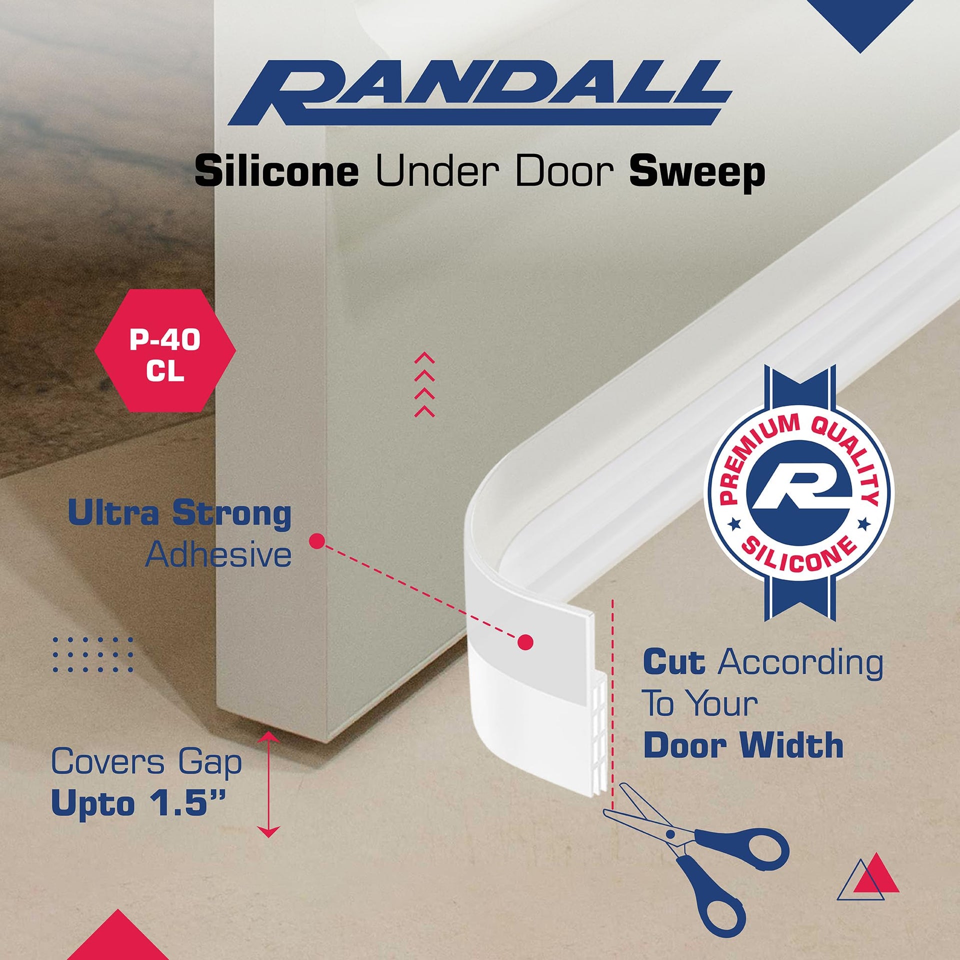 Adhesive Backed Door Draft Stopper
