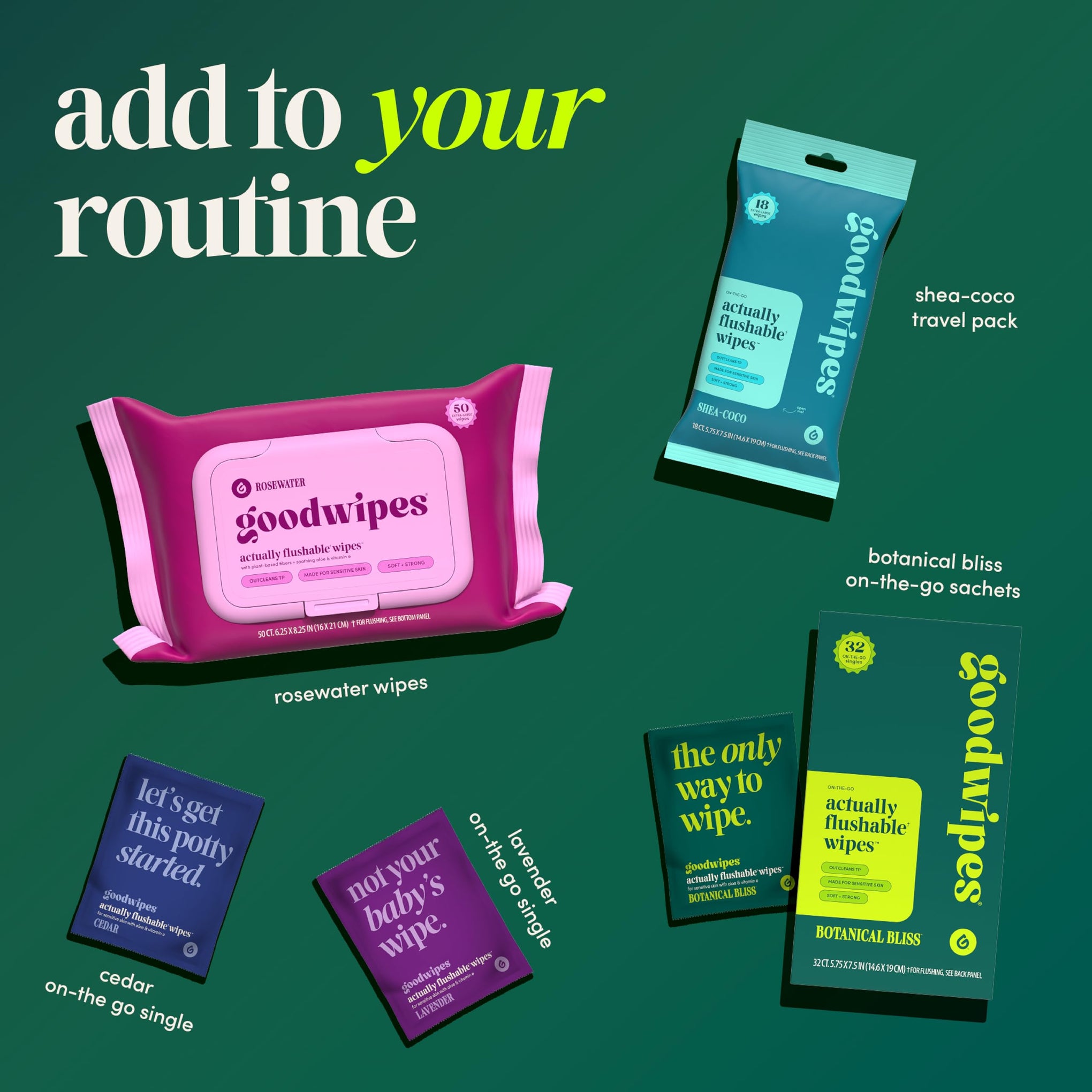 Flushable Wipes for Women (32 Count)