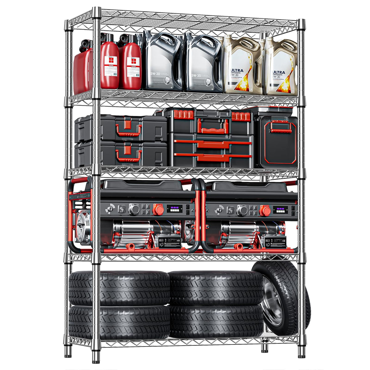 5 Tier Heavy Duty Metal Storage Shelving Unit
