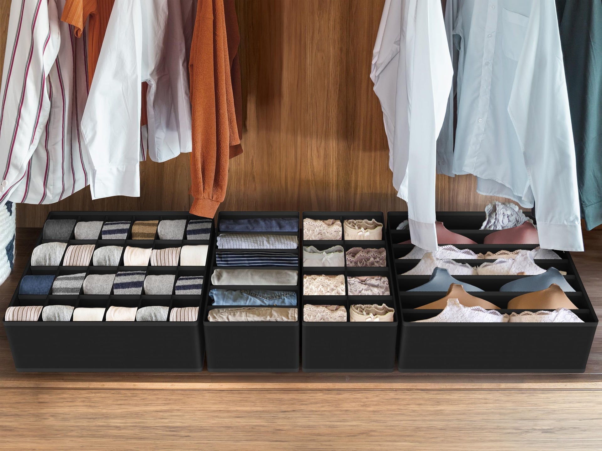 Closet Underwear Organizer Drawer Divider Assorted 7 pcs (7 Count)