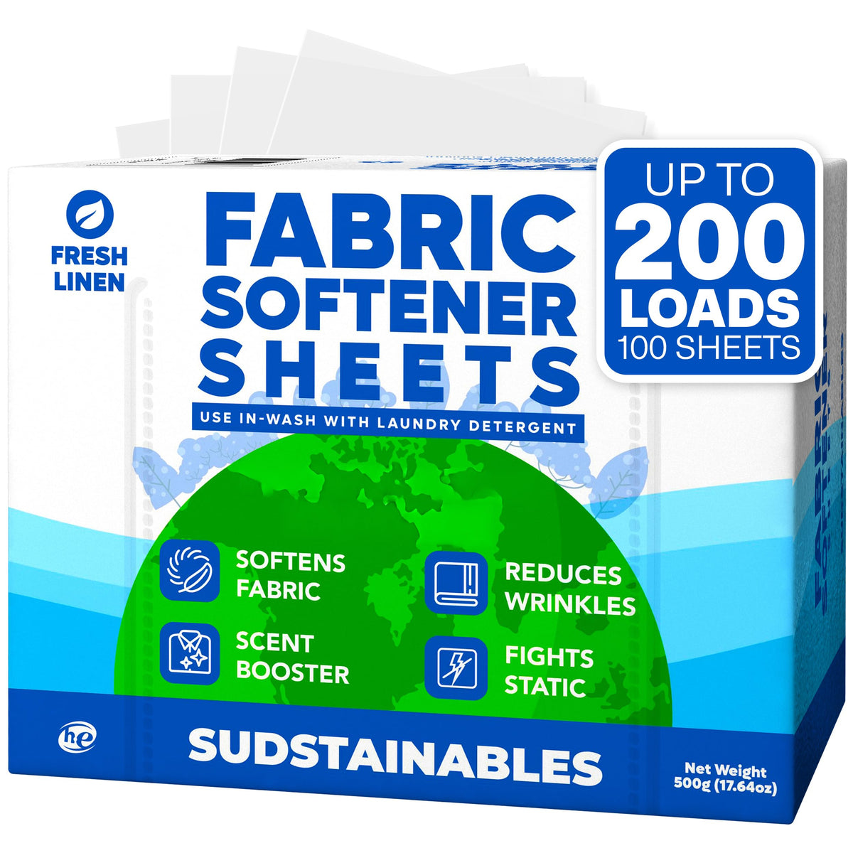Fabric Softener Sheets for Washer (200 Count)