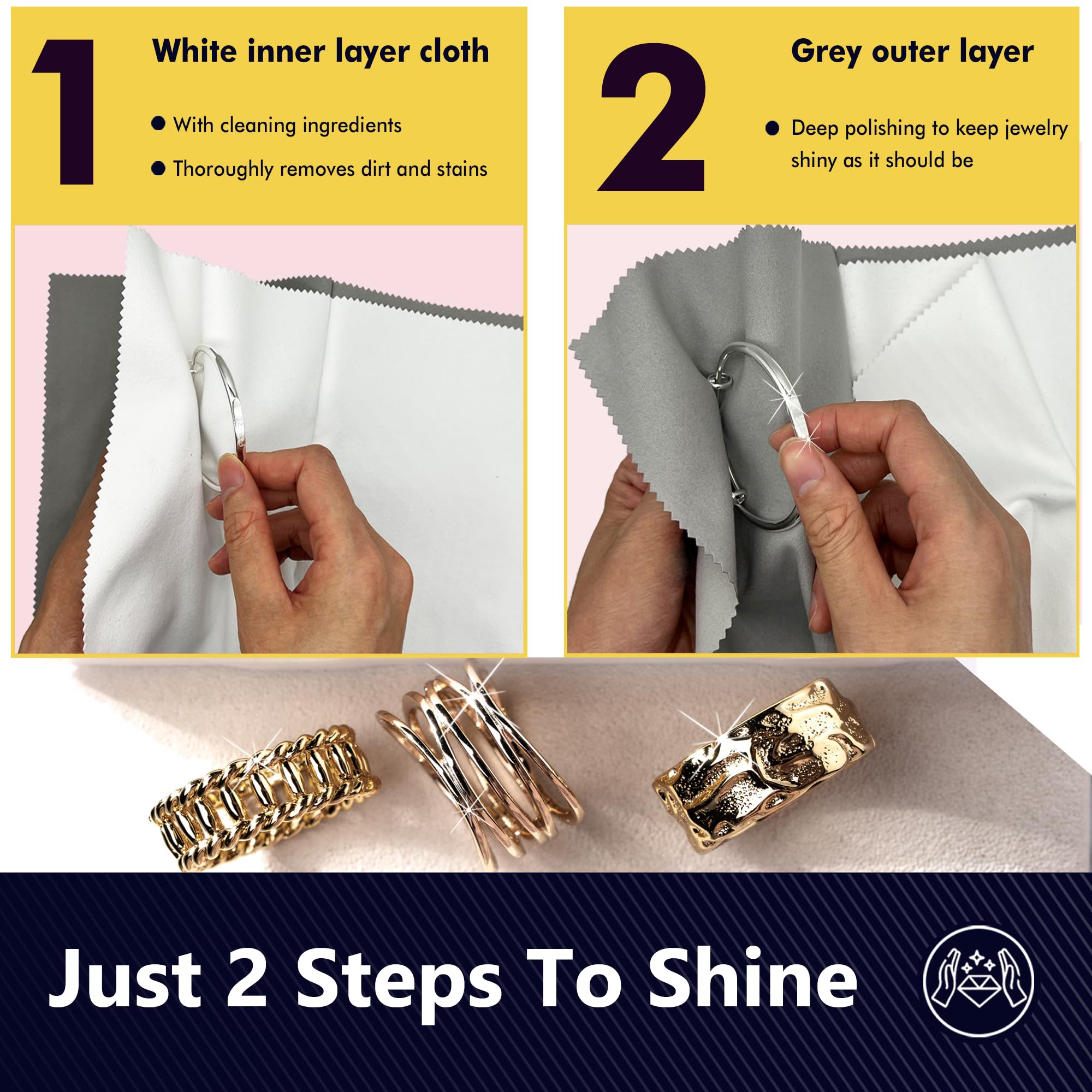 10 PCS Silver polishing Cloth