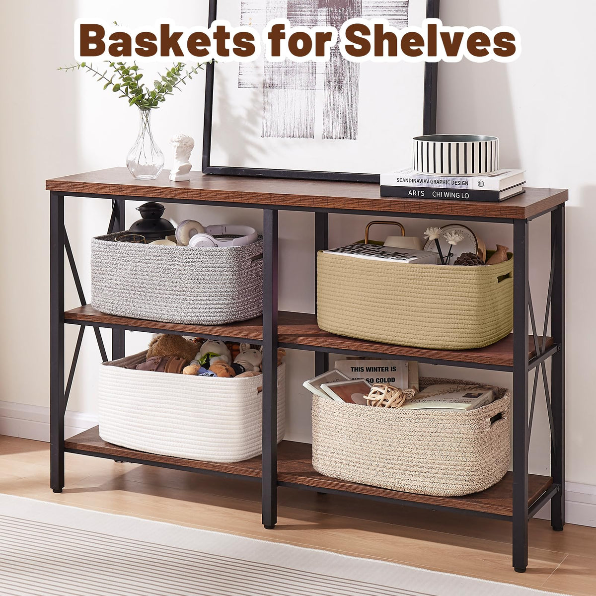 Storage Basket for Shelves (2 Count)