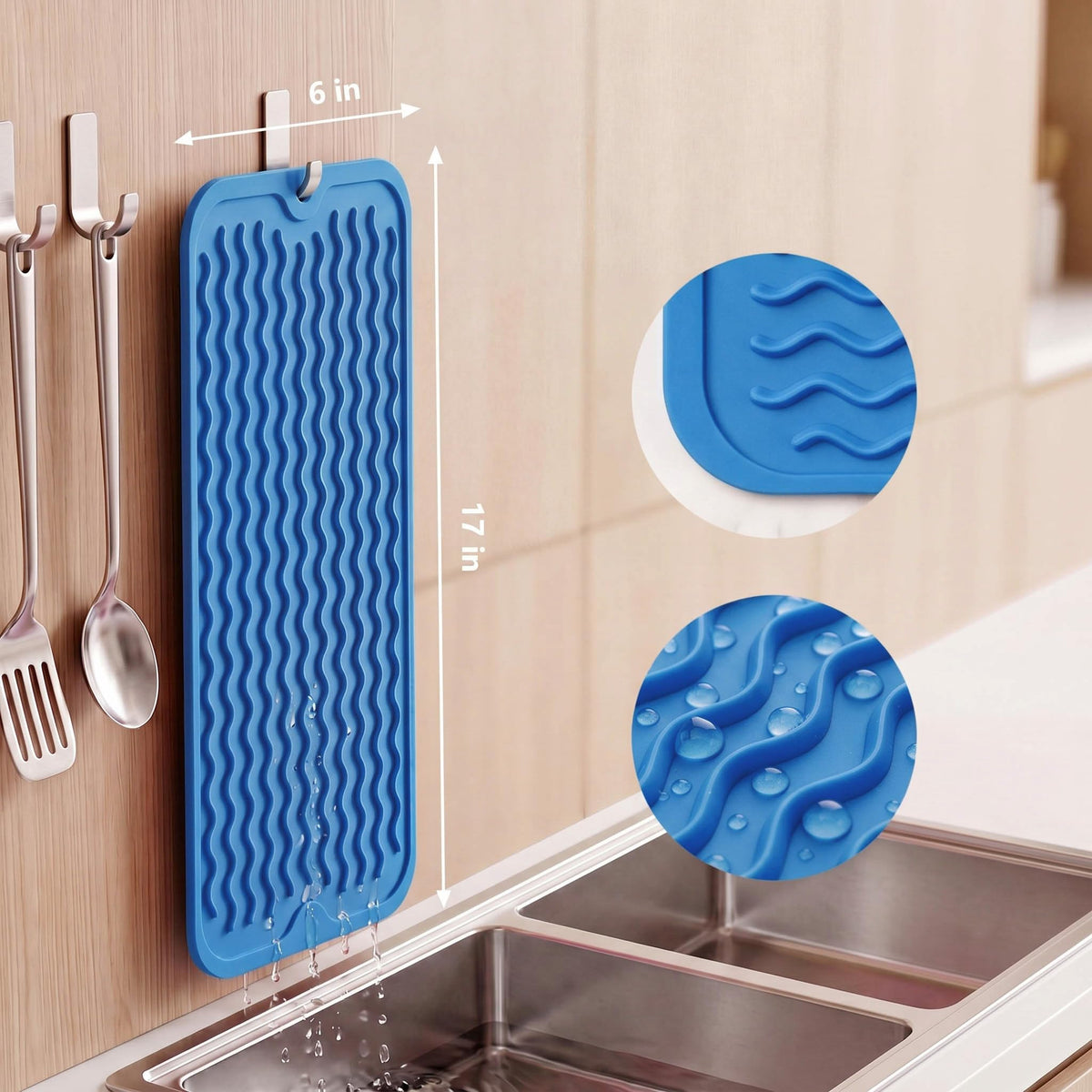 Silicone Dish Drying Mat for Multiple Usage