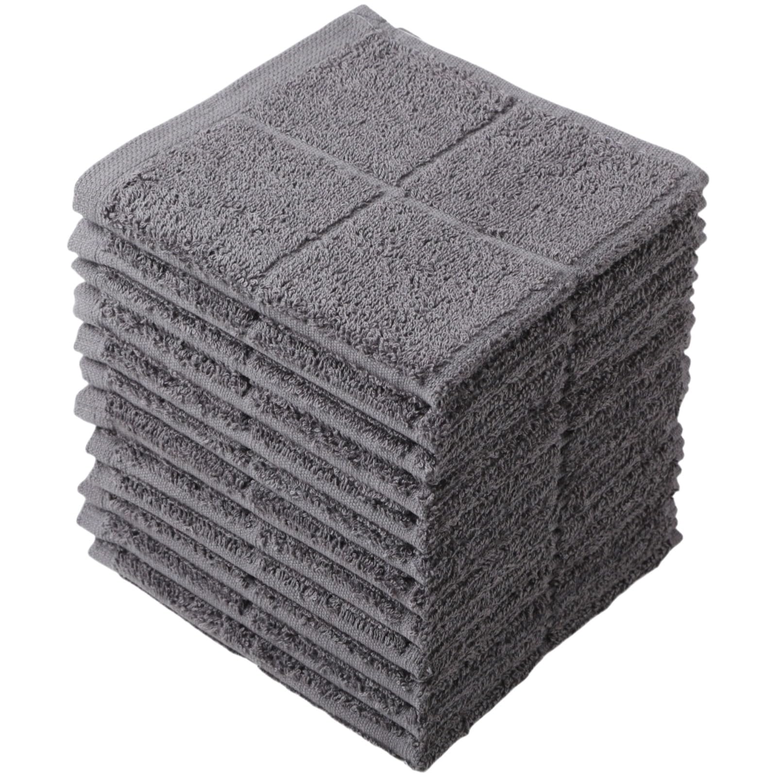 Dishcloths Kitchen Highly Absorbent Dish Rags 100% Cotton Dish Cloths for Washing Dishes (12 Count)