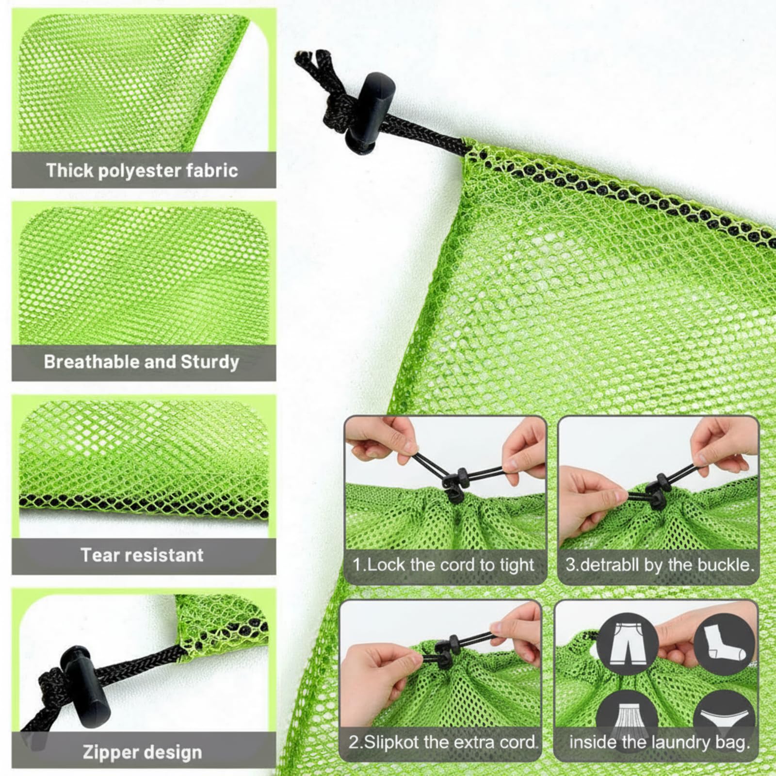 12 Pcs 32 x 24 in Large Laundry Bag Colorful Extra Large Mesh Laundry Bag Bulk with Drawstring Heavy Duty Mesh Machine Washable Drawstring Pouch for Clothing Classification Dorms (12 Count)