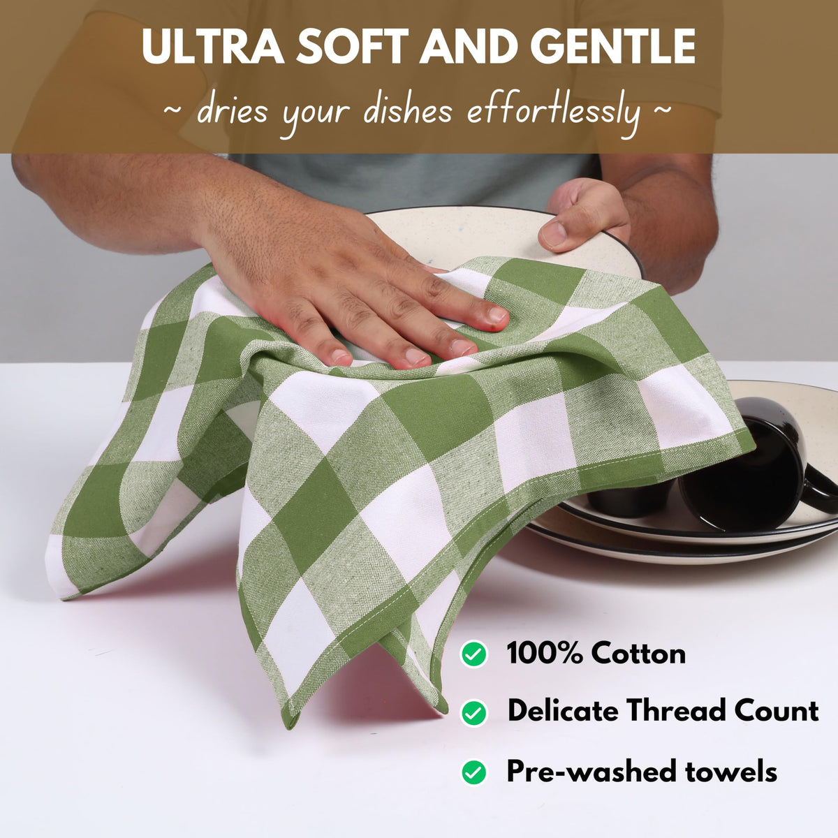 Buffalo Check Kitchen Dish Towels (4 Count)