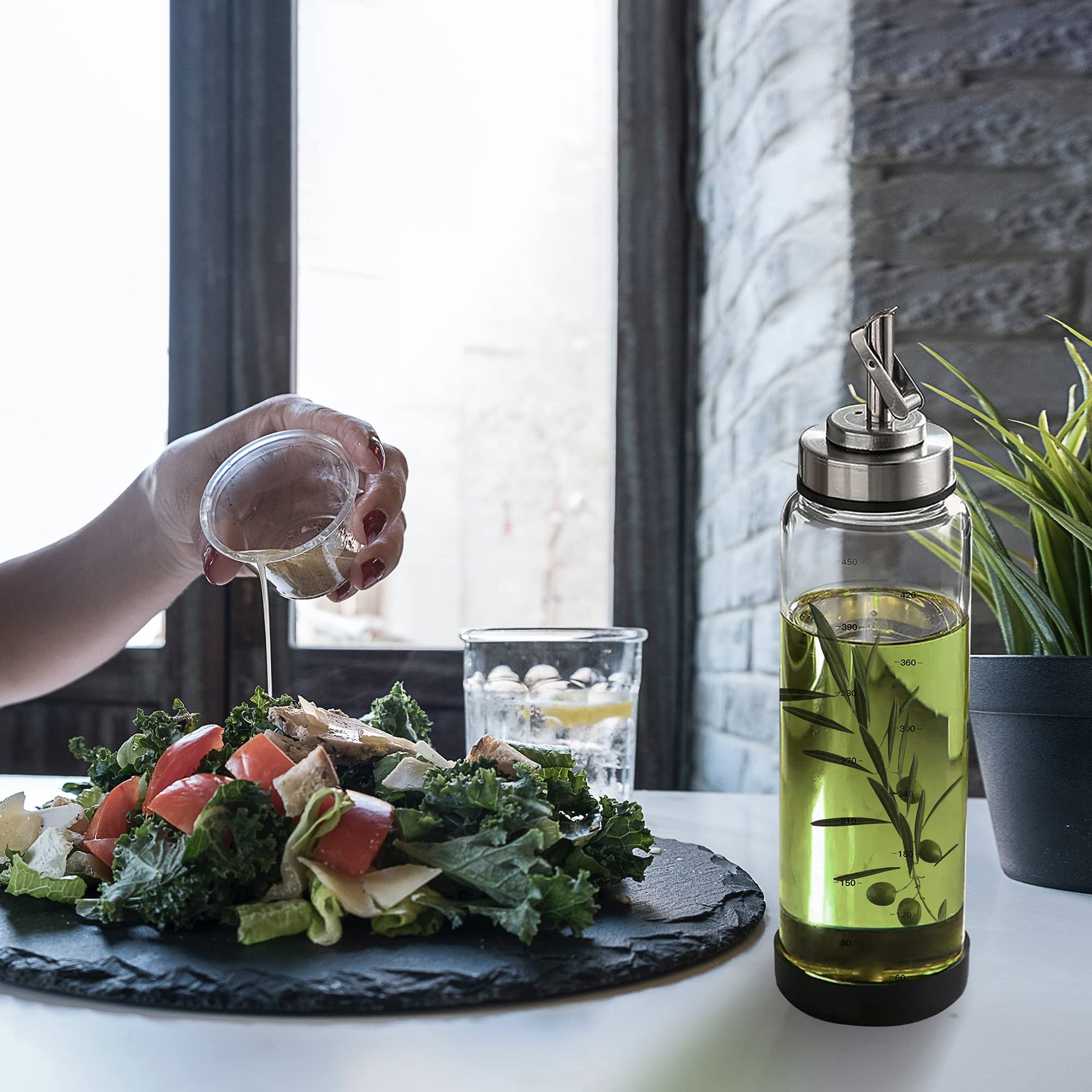 Glass Olive Oil Dispenser Bottle