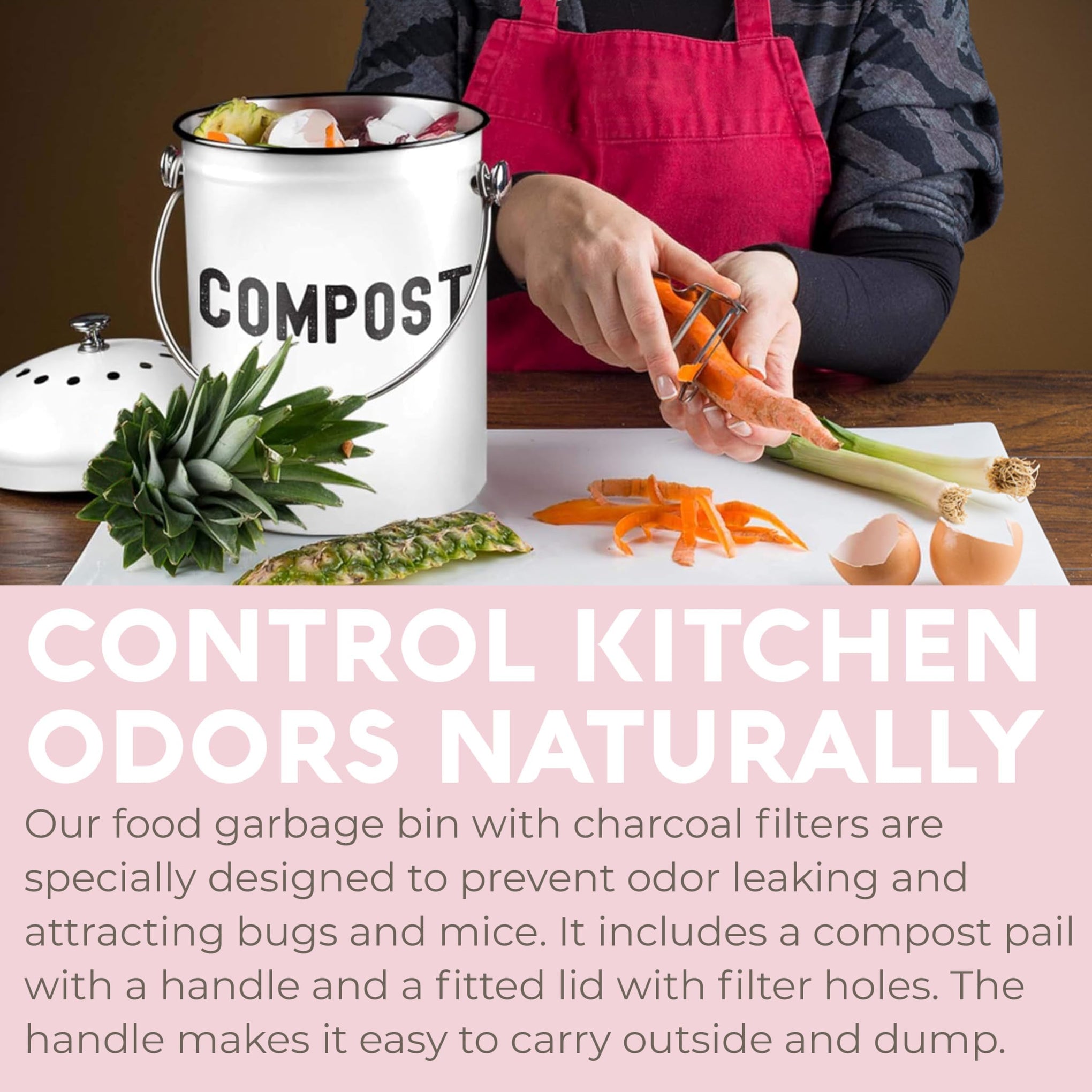 Kitchen Compost Bin for Kicthen Countertops