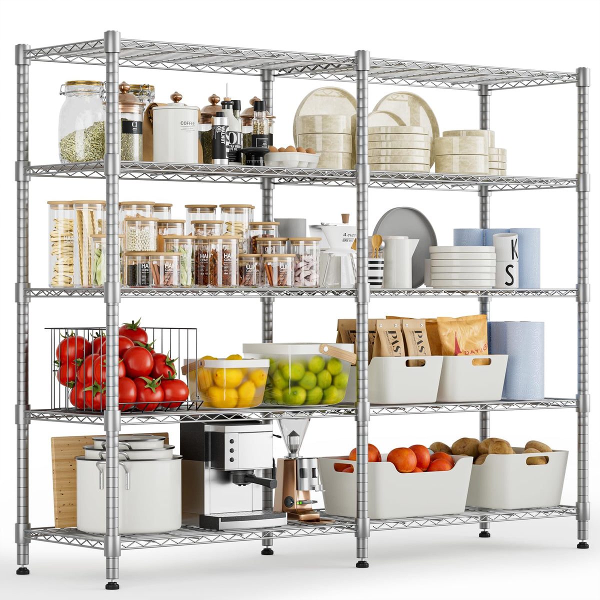 5 Tier Wire Rack Shelving