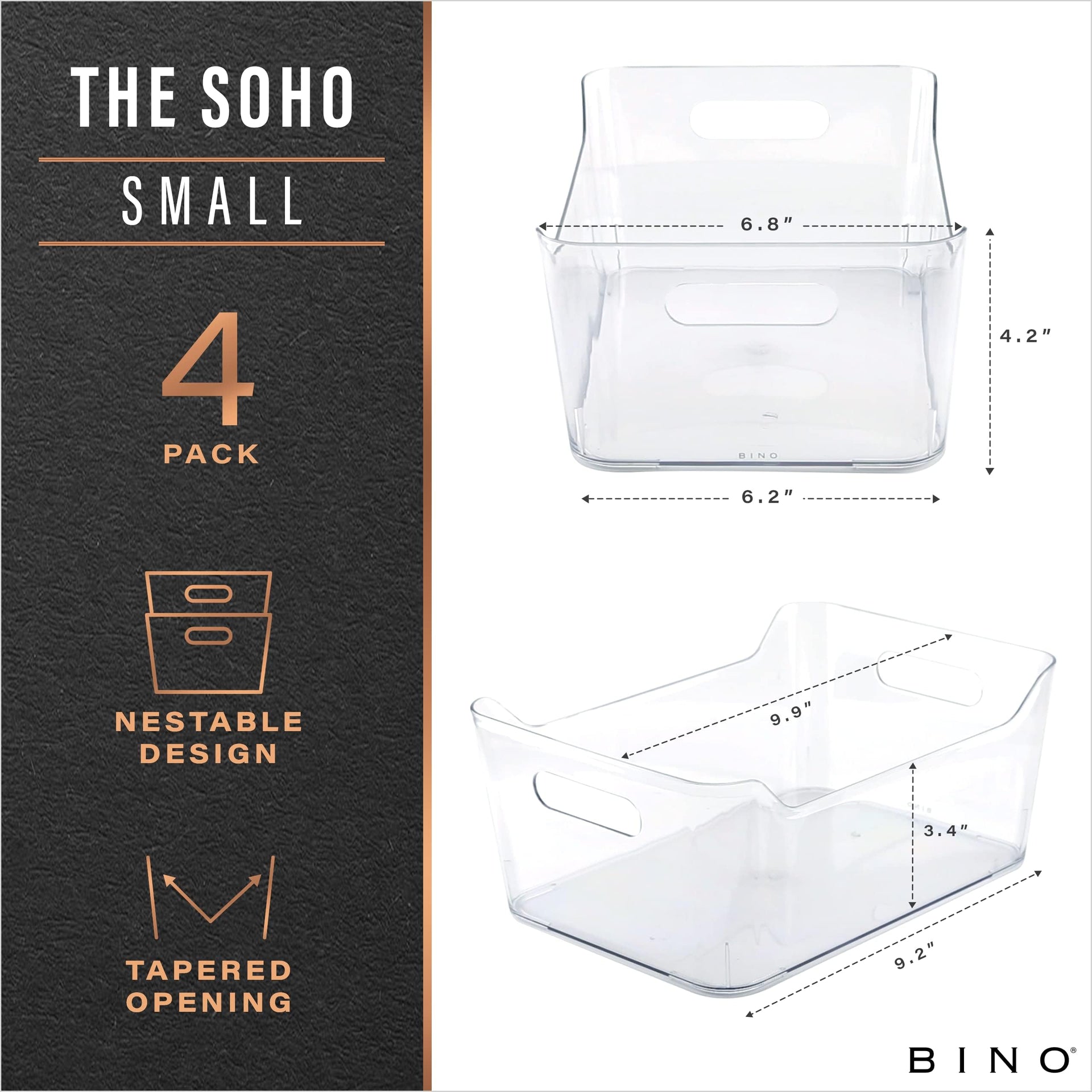 Plastic Organizer Bins (4 Count)